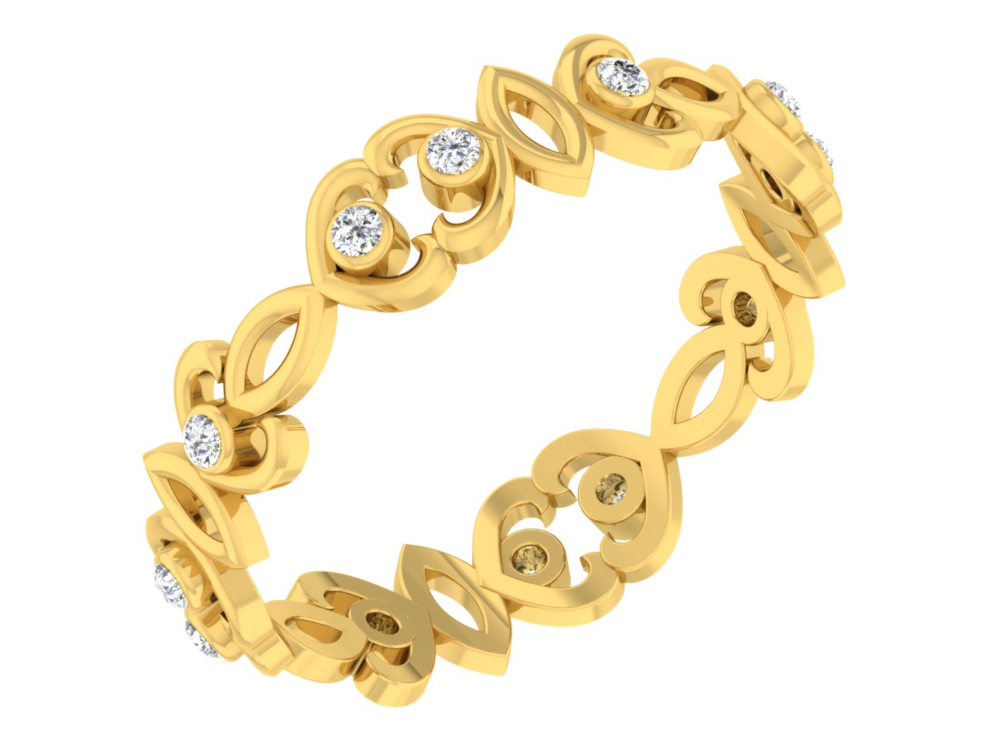 Yellow Gold Plated Sterling Silver Ring