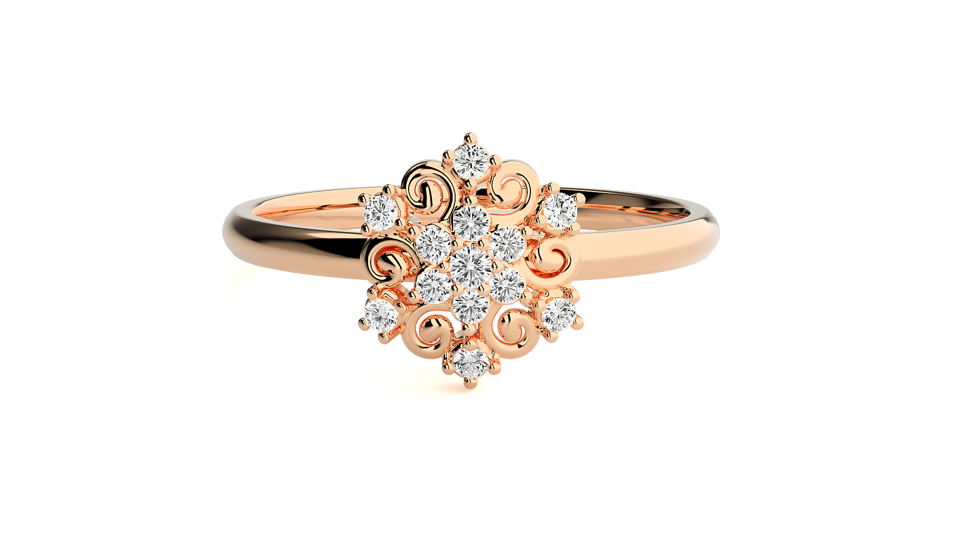 Rose Gold Plated Sterling Silver Ring