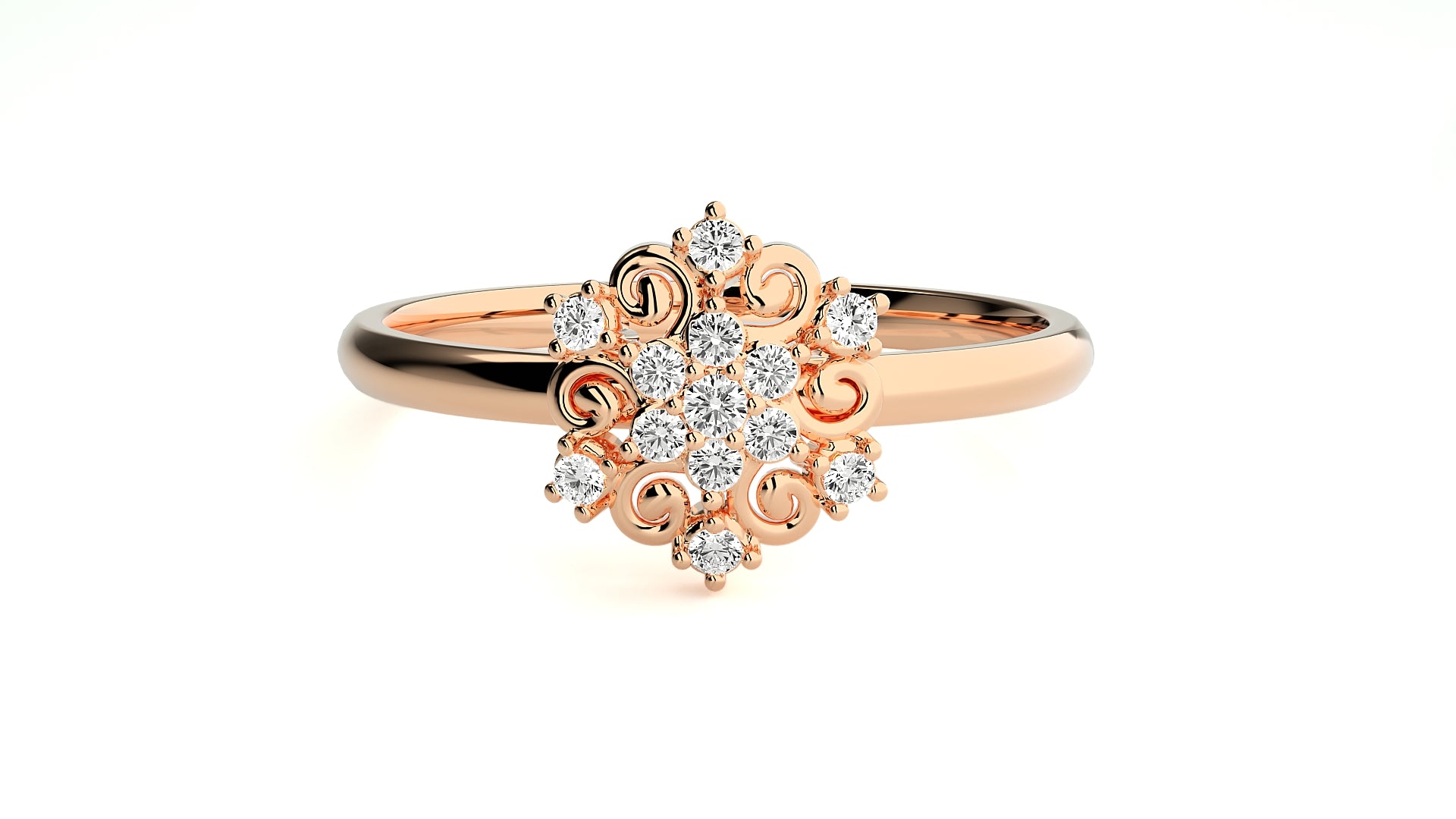 Rose Gold Plated Sterling Silver Ring
