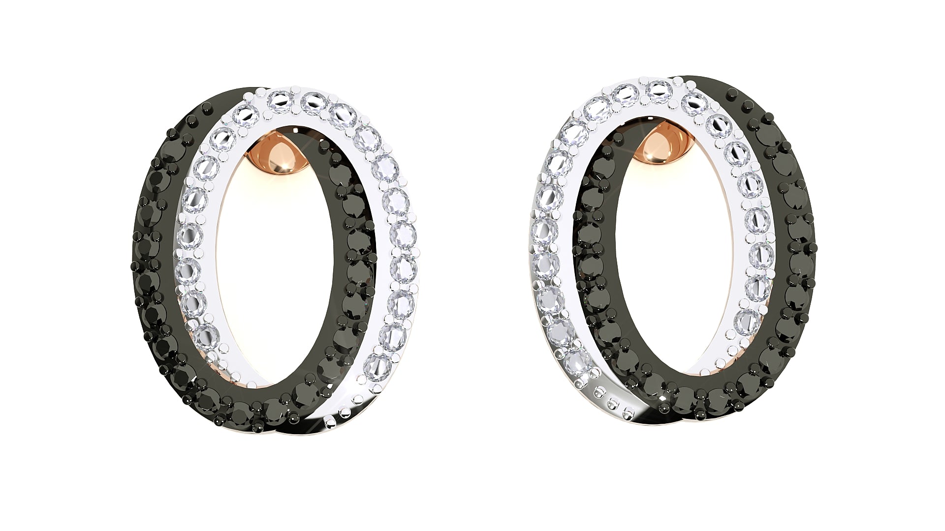 Rose Gold Plated Sterling Silver Earrings