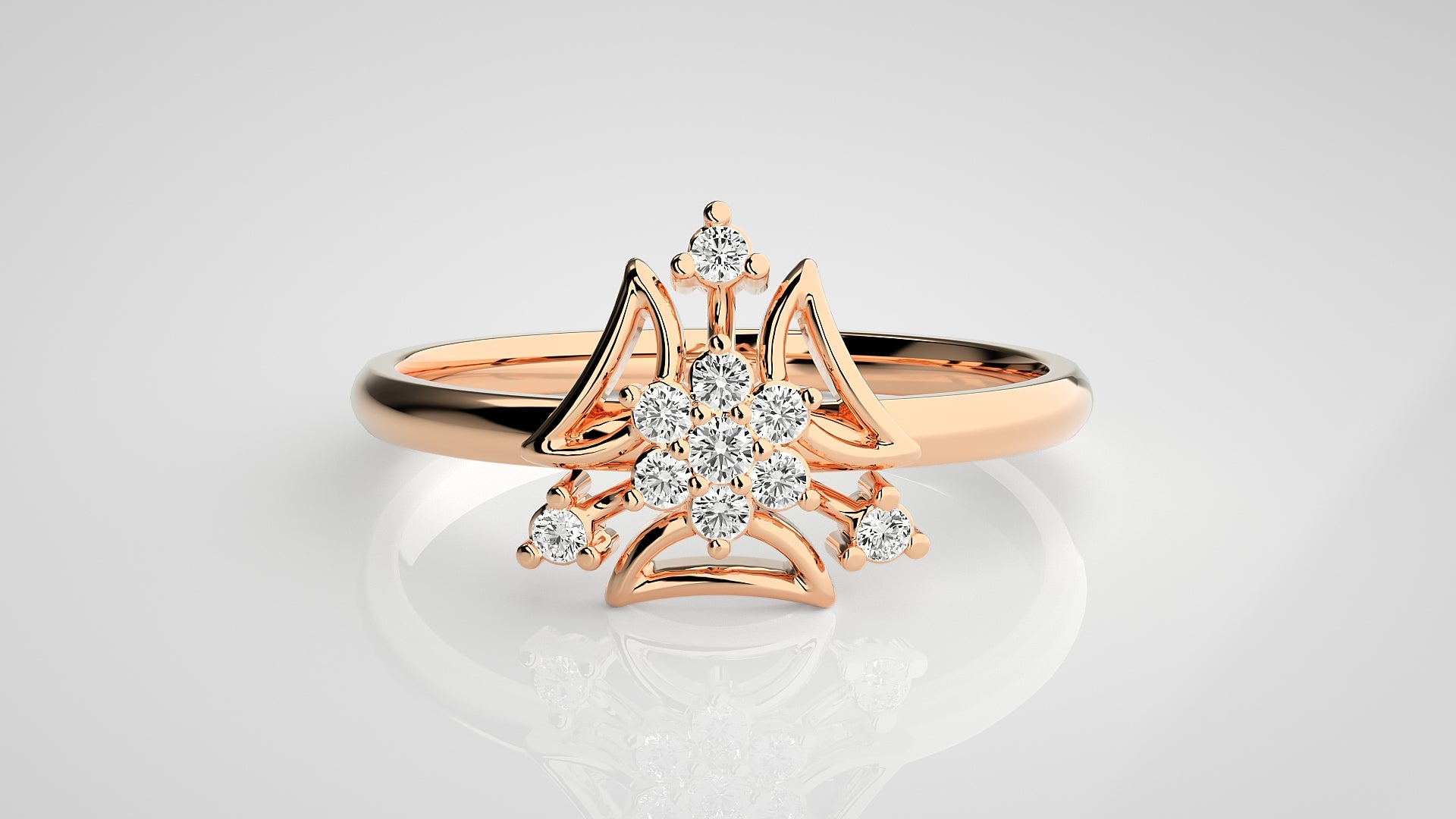Rose Gold Plated Sterling Silver Ring