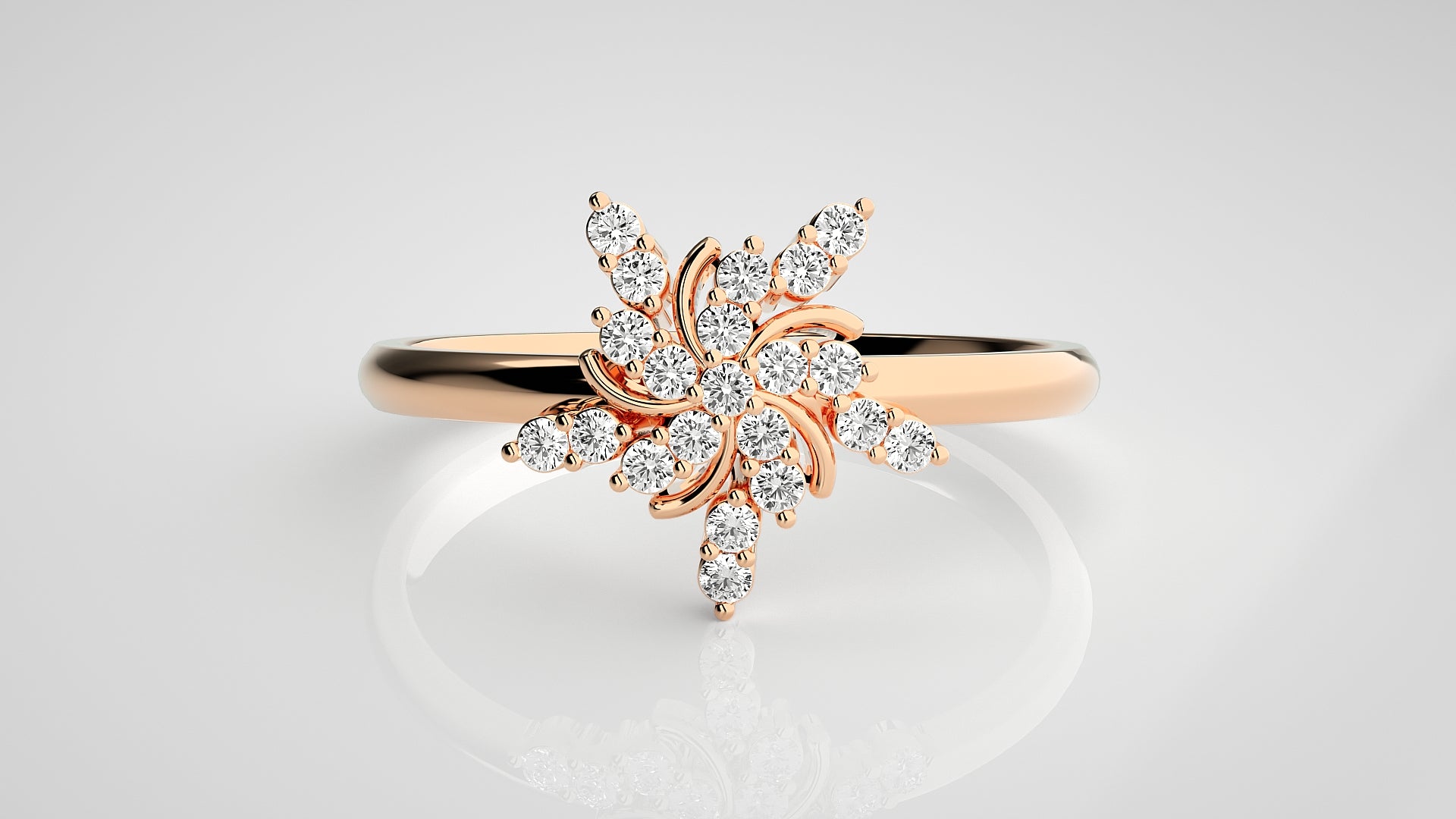 Rose Gold Plated Sterling Silver Ring
