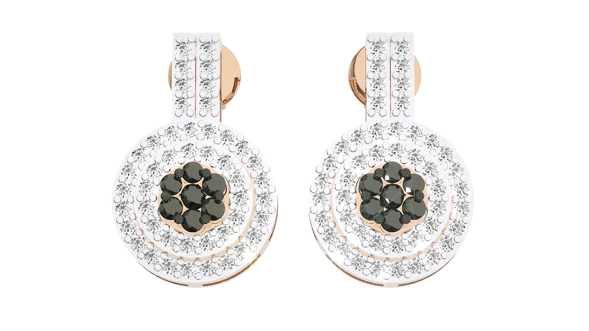 Rose Gold Plated Sterling Silver Earrings