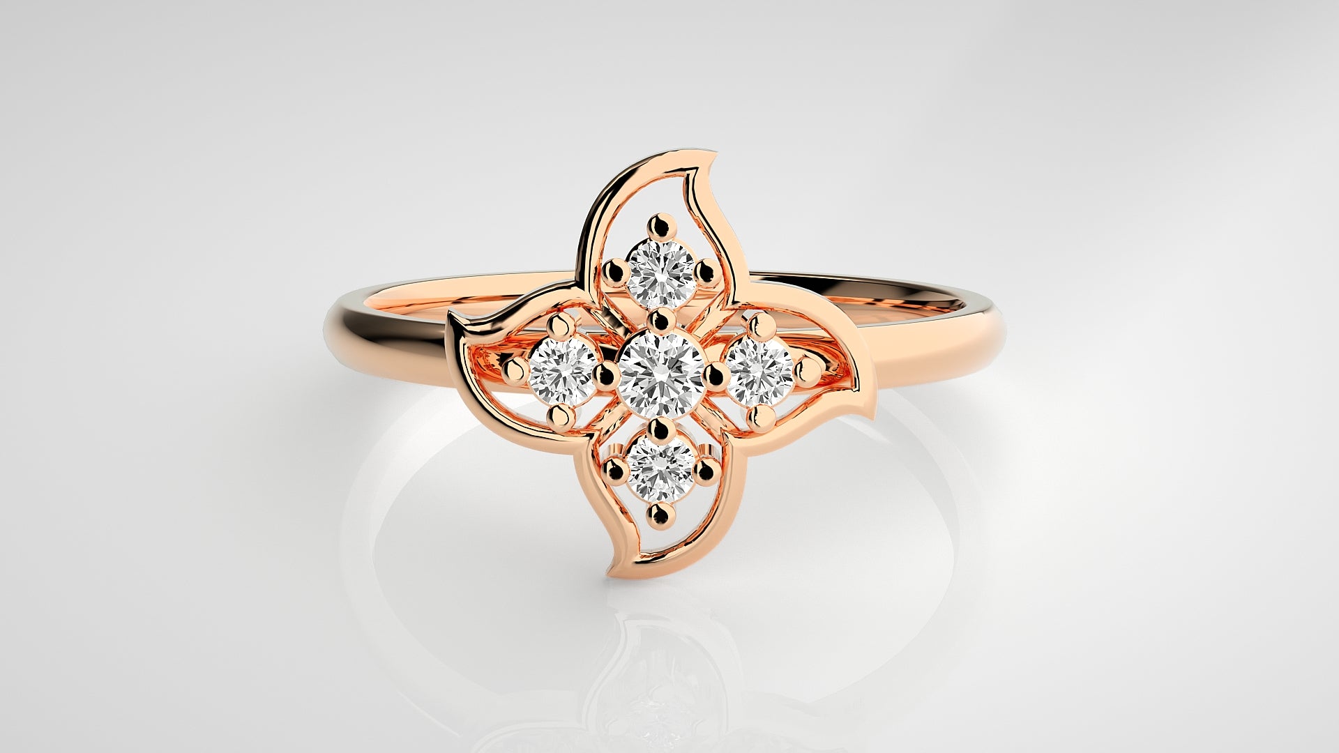 Rose Gold Plated Sterling Silver Ring