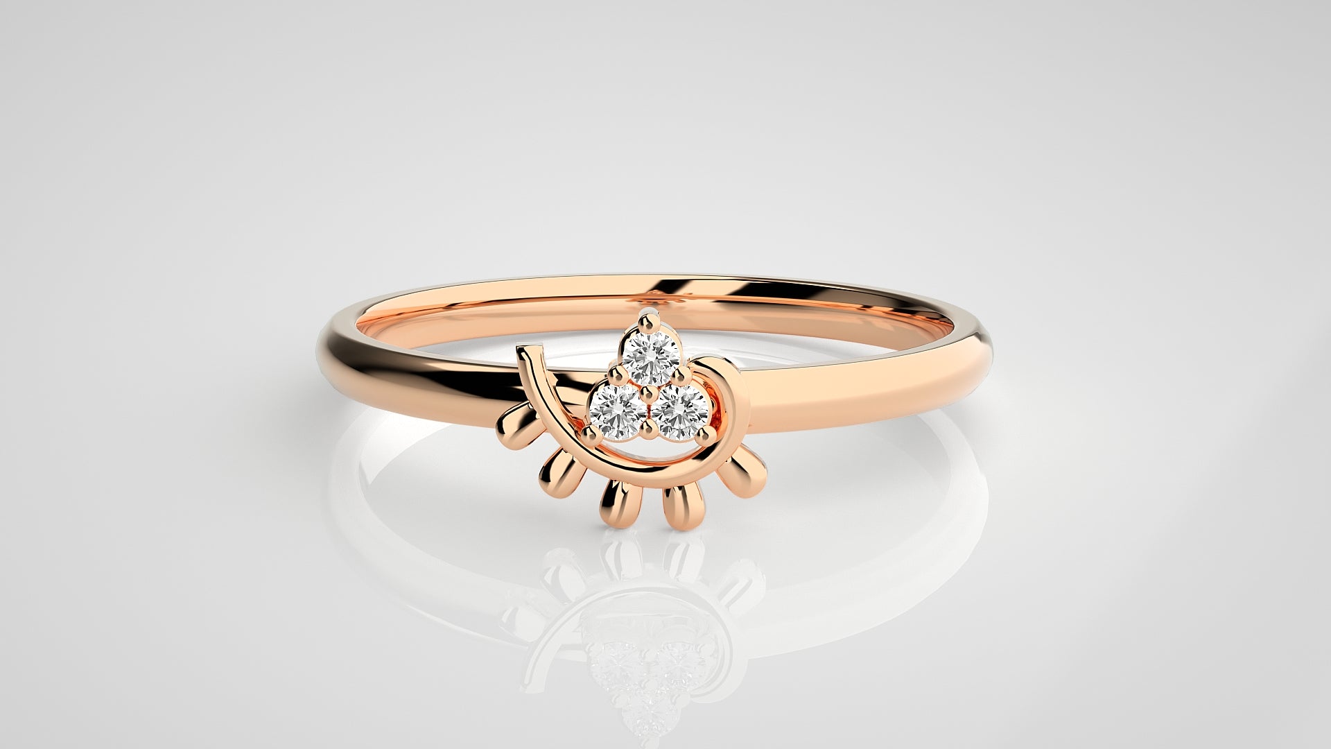 Rose Gold Plated Sterling Silver Ring