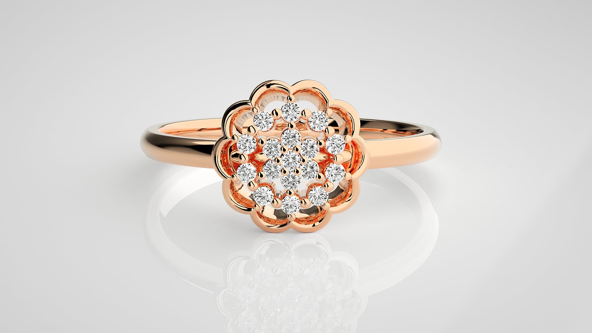 Rose Gold Plated Sterling Silver Ring
