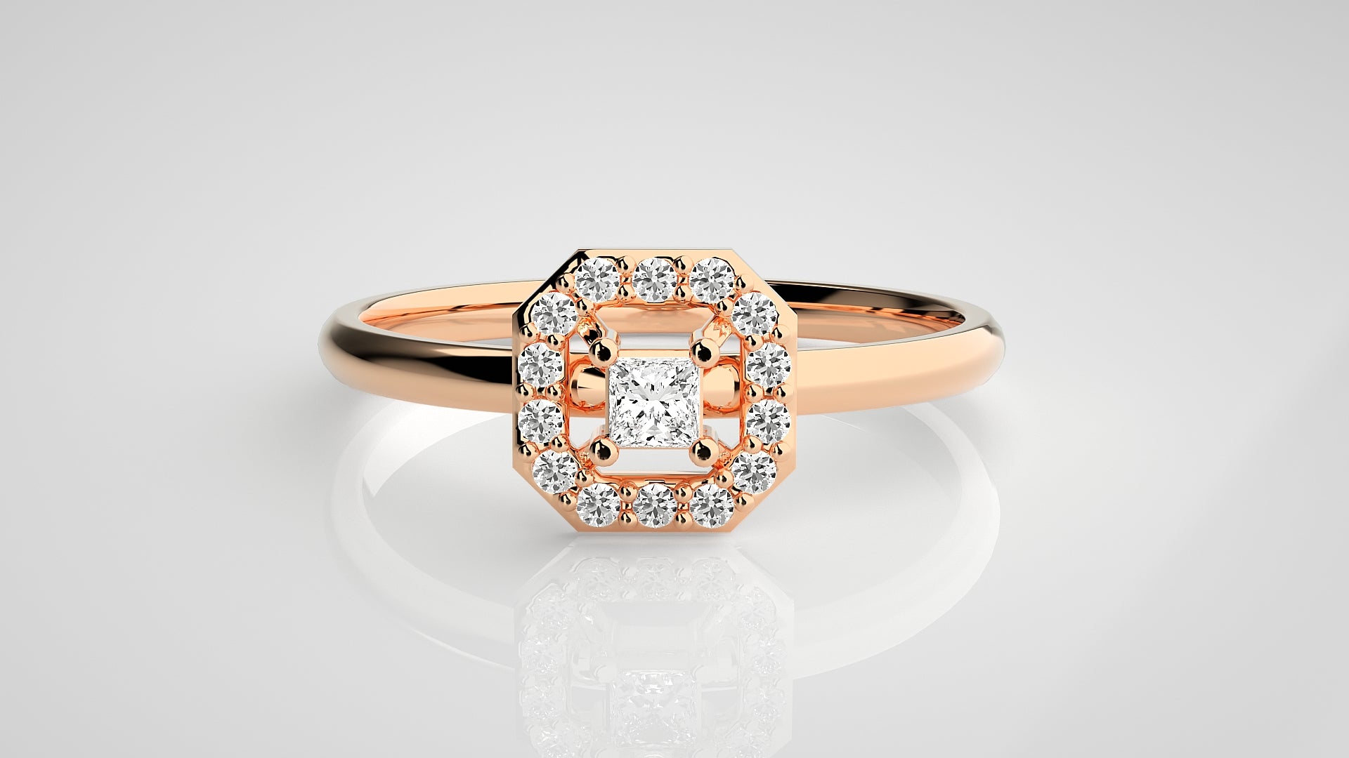 Rose Gold Plated Sterling Silver Ring