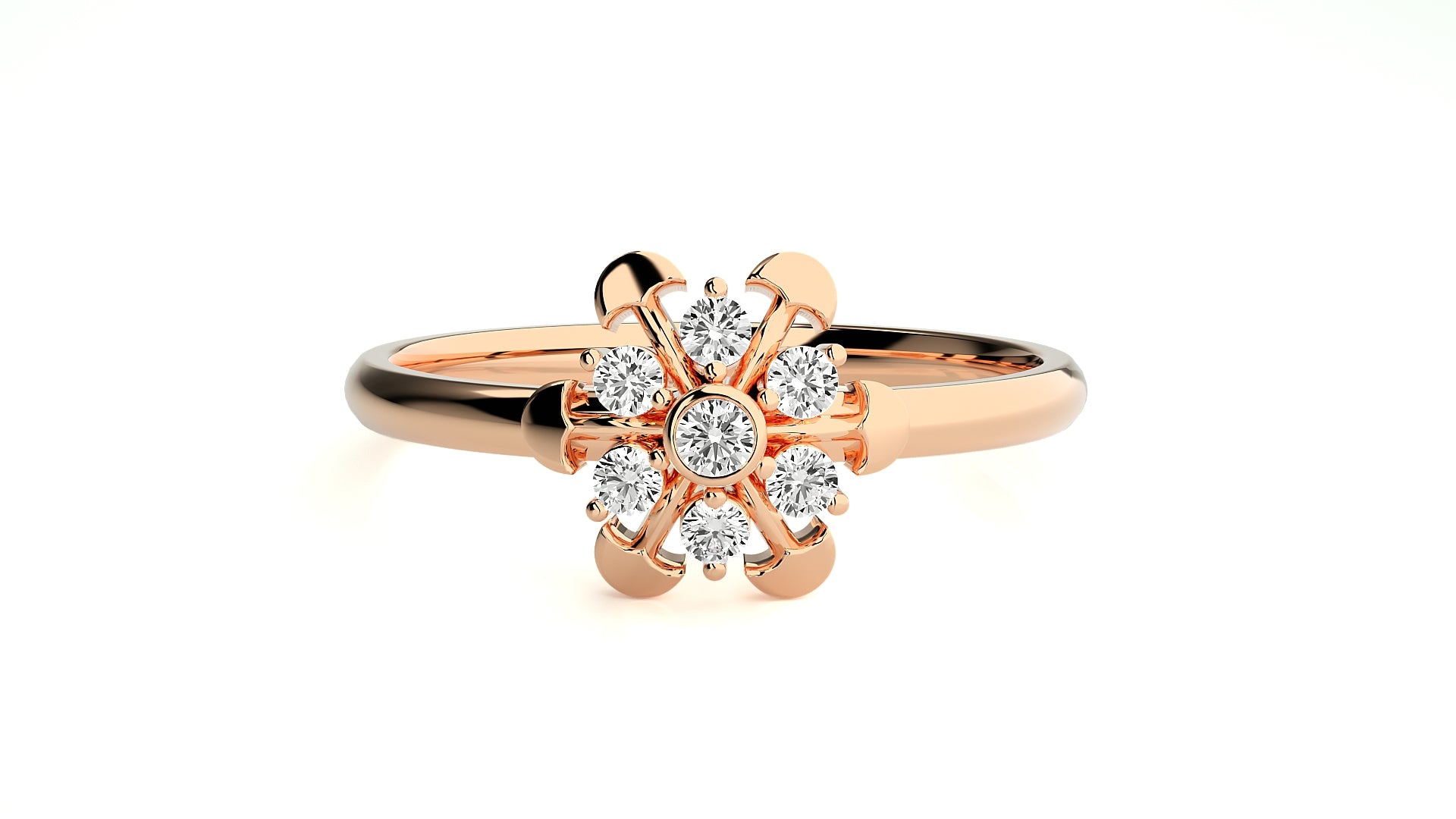 Rose Gold Plated Sterling Silver Ring