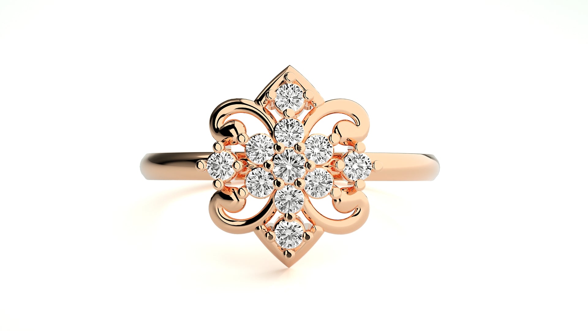 Rose Gold Plated Sterling Silver Ring