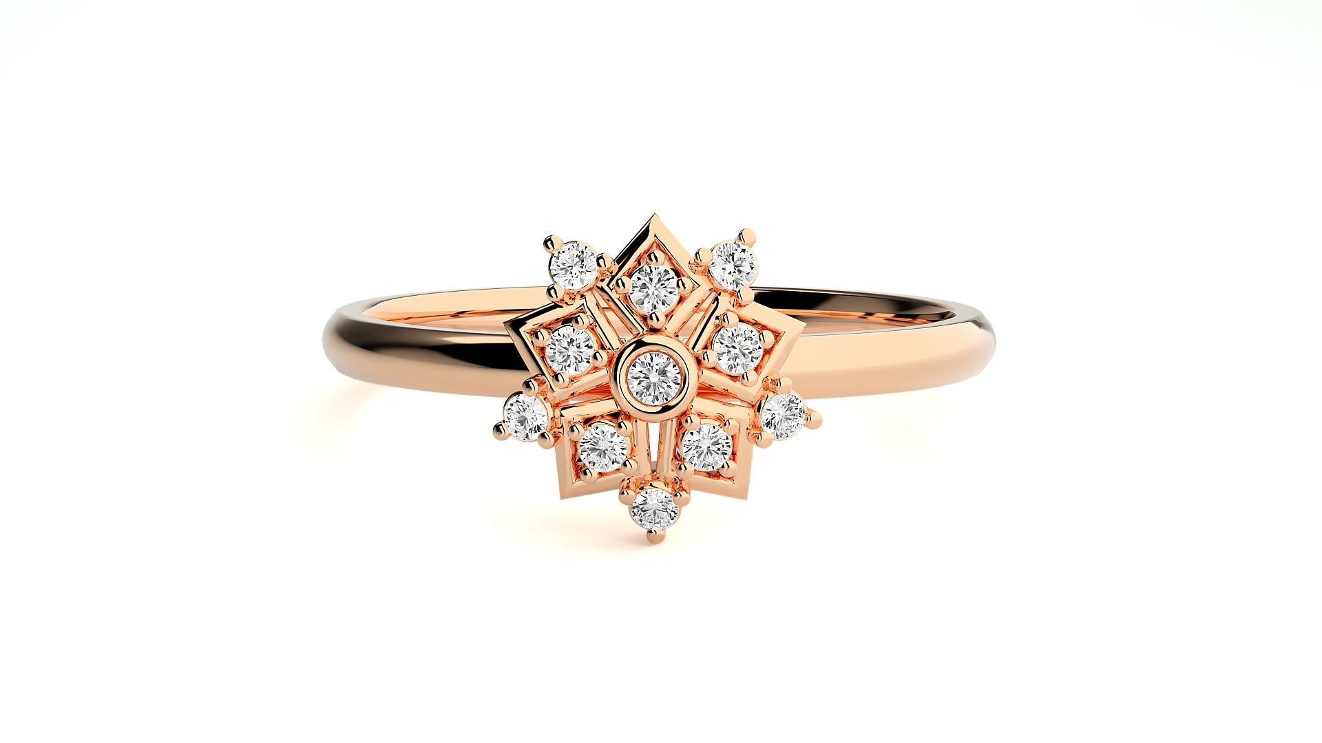 Rose Gold Plated Sterling Silver Ring