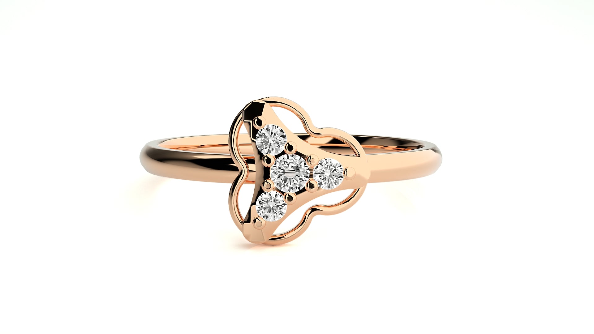 Rose Gold Plated Sterling Silver Ring