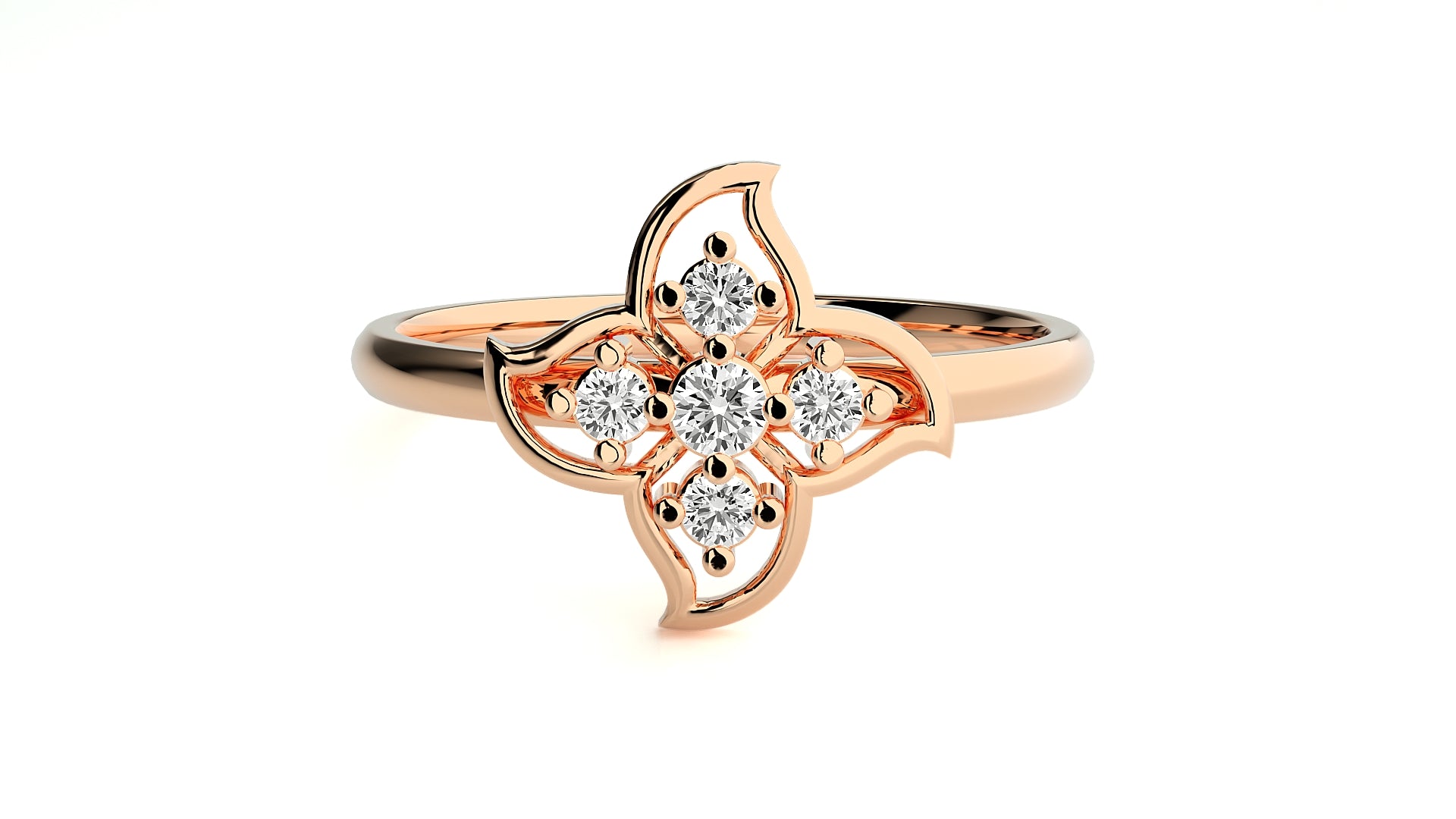 Rose Gold Plated Sterling Silver Ring