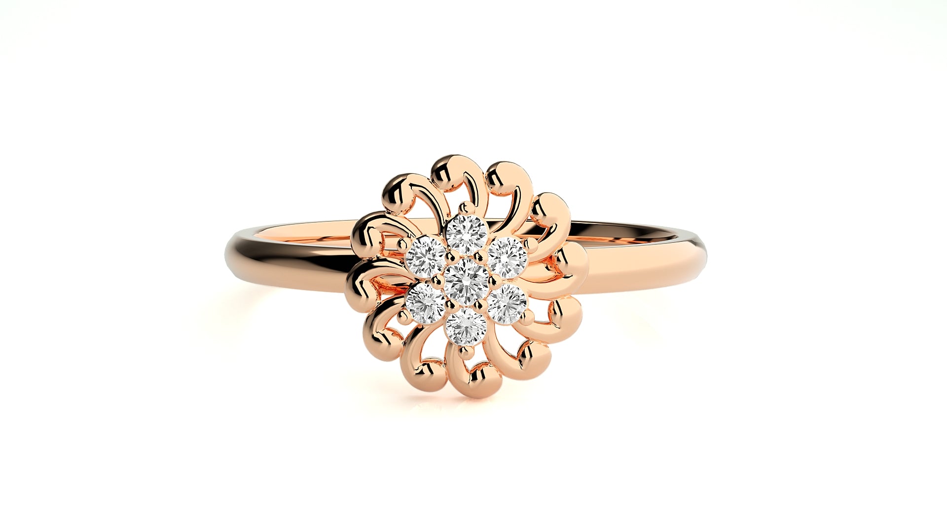 Rose Gold Plated Sterling Silver Ring