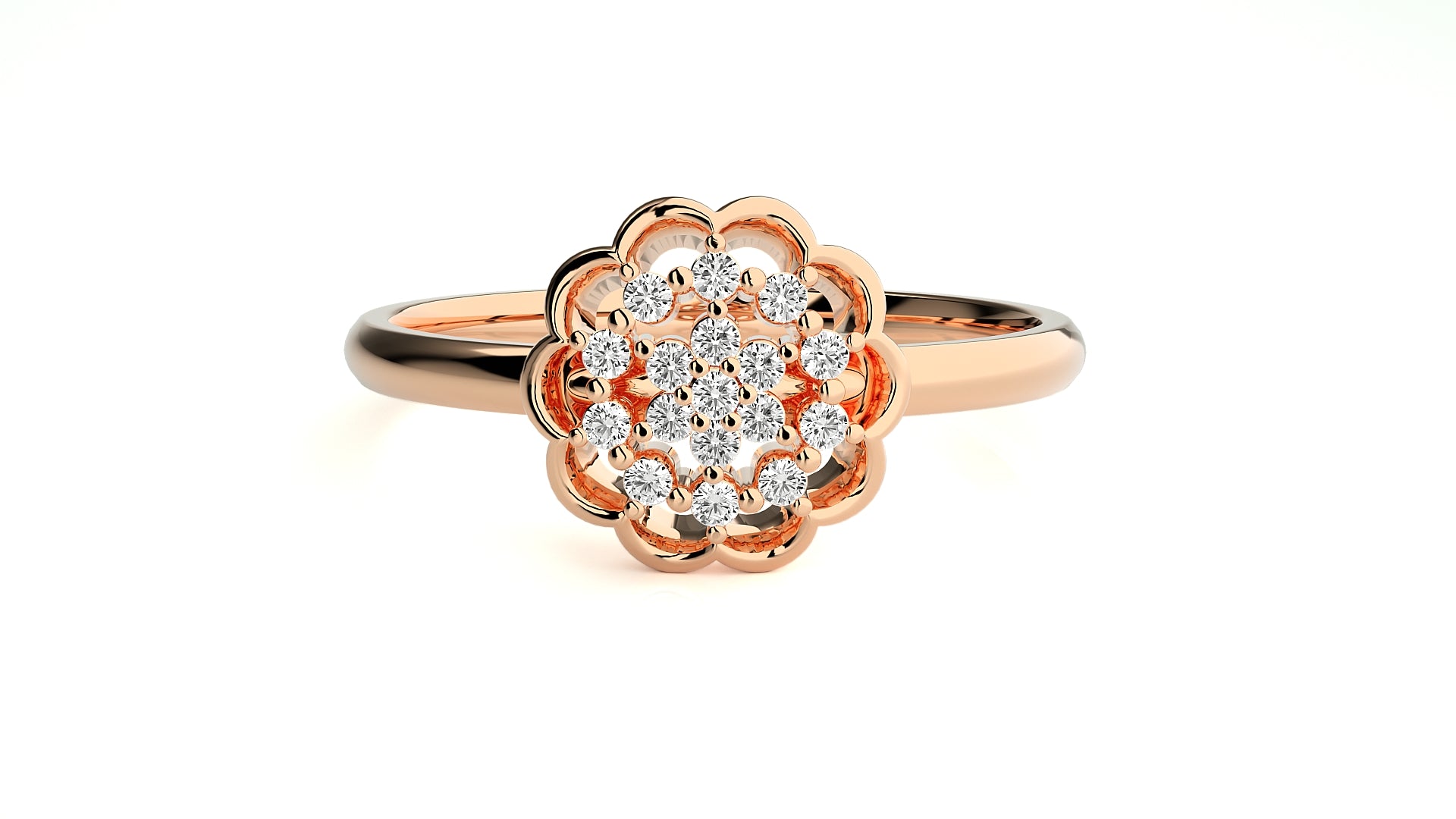 Rose Gold Plated Sterling Silver Ring