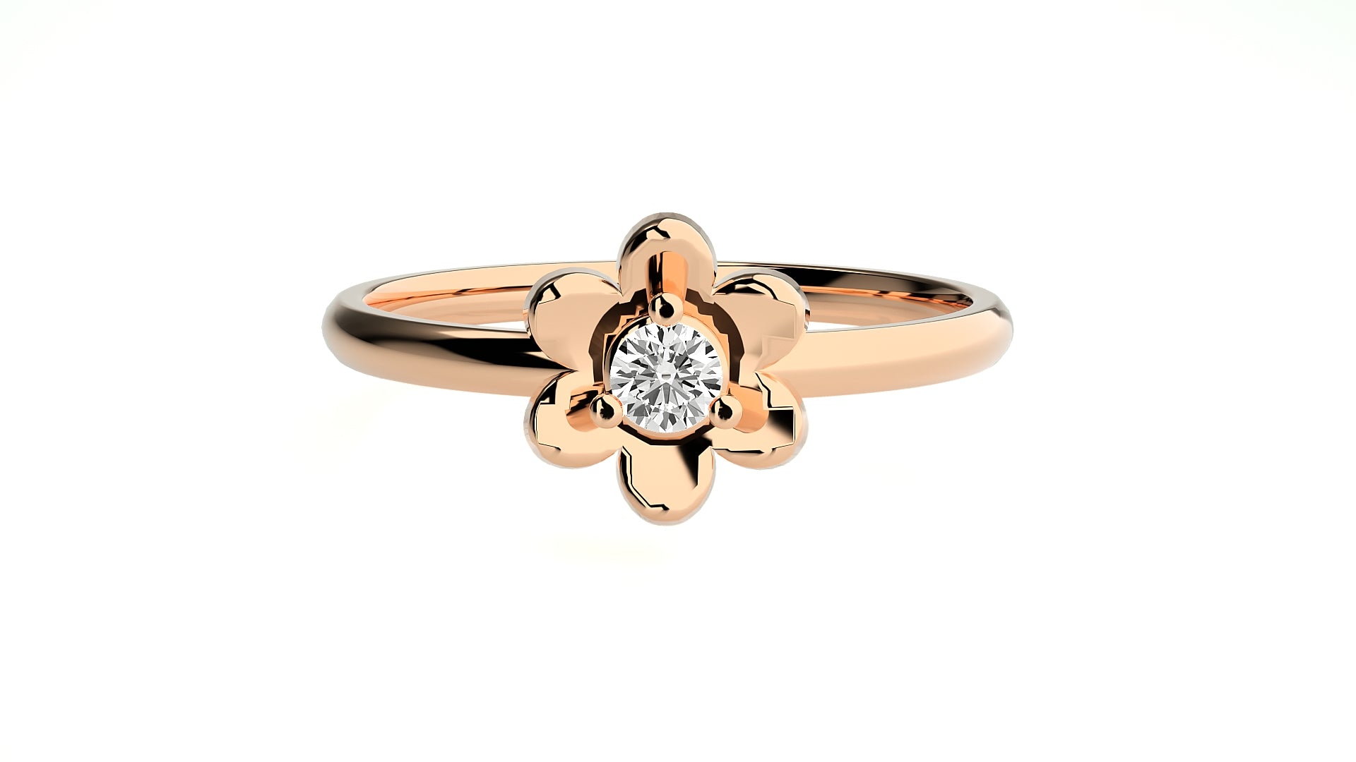 Rose Gold Plated Sterling Silver Ring