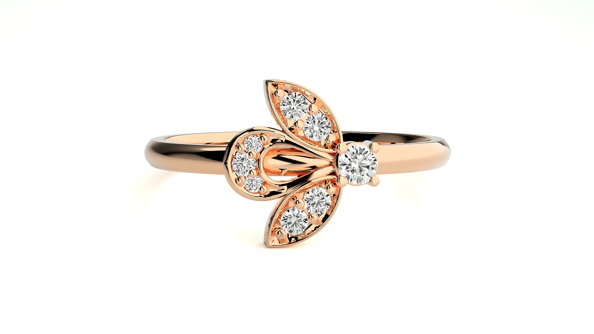 Rose Gold Plated Sterling Silver Ring