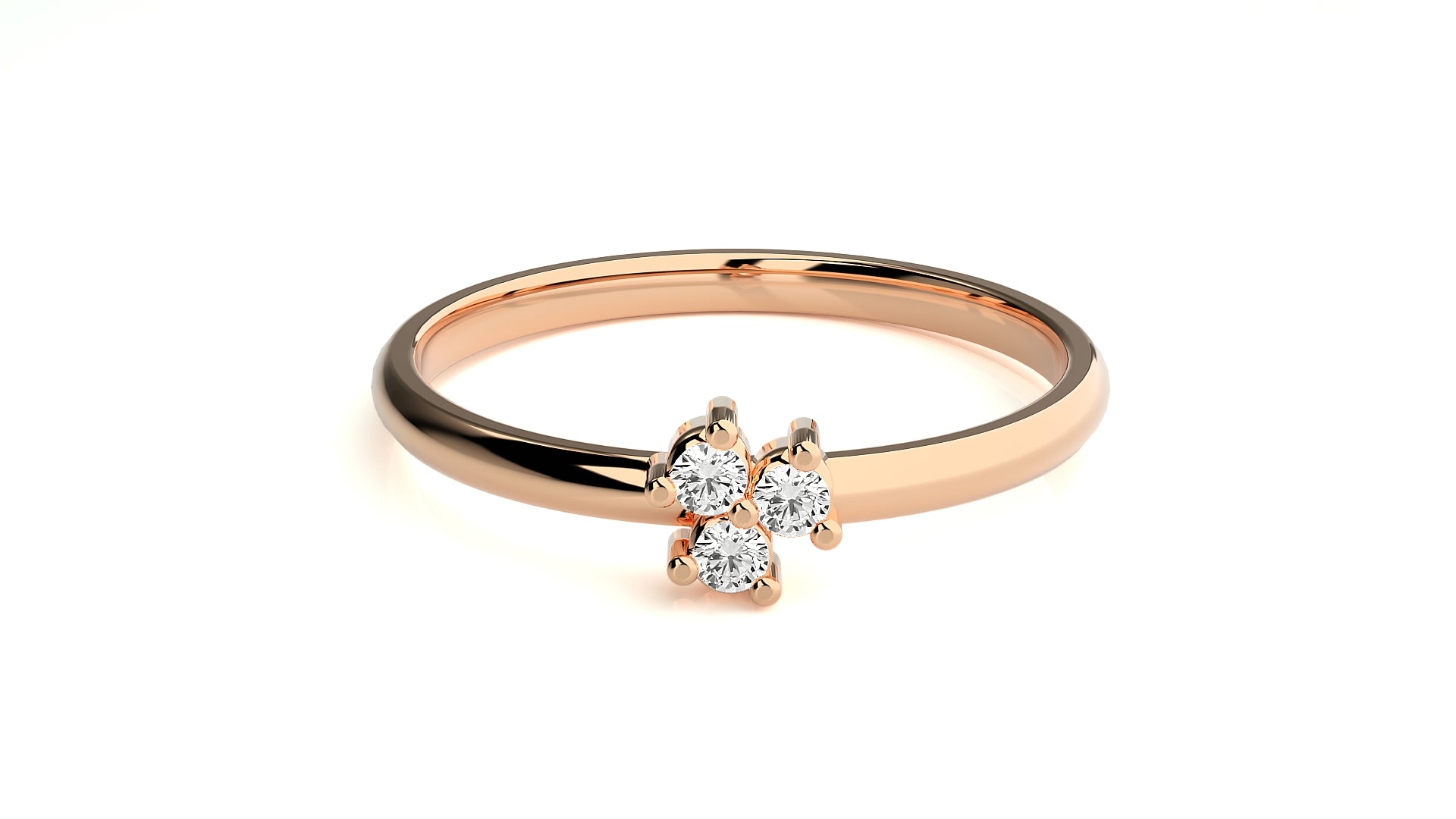 Rose Gold Plated Sterling Silver Ring