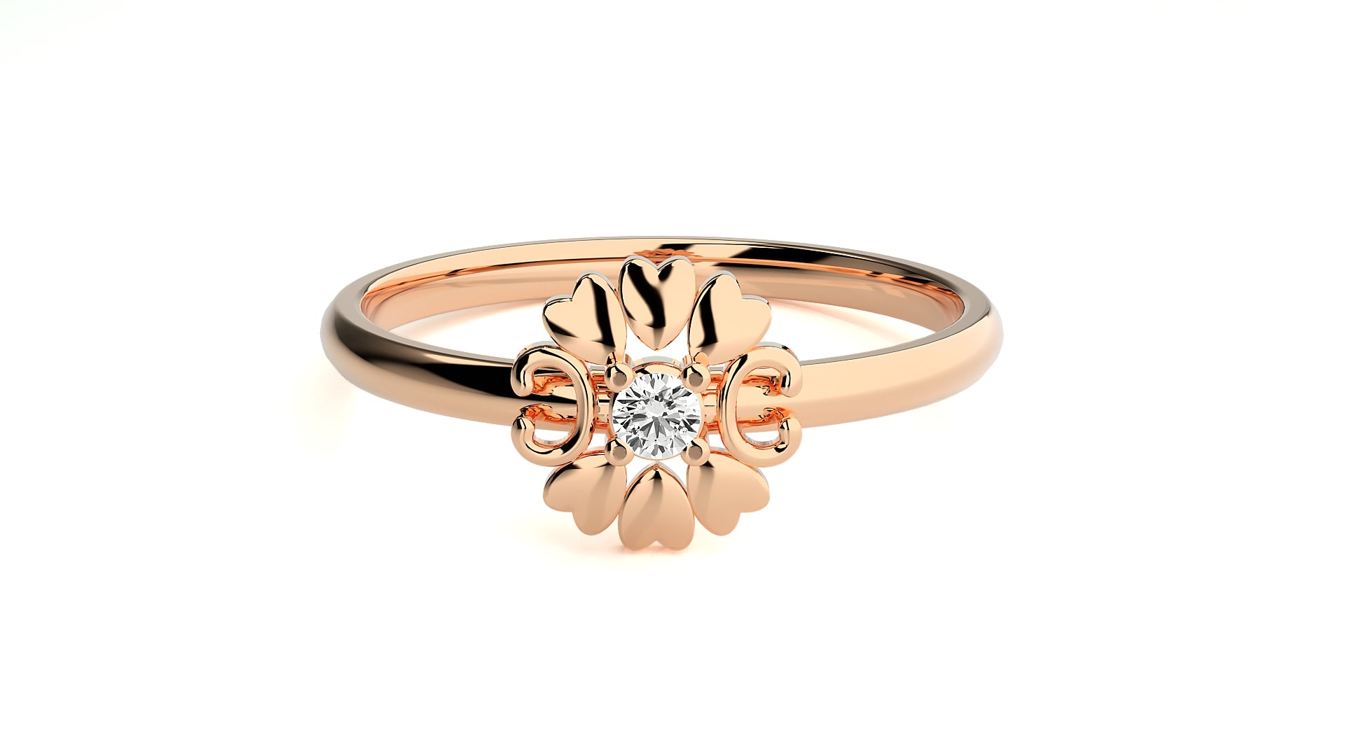 Rose Gold Plated Sterling Silver Ring