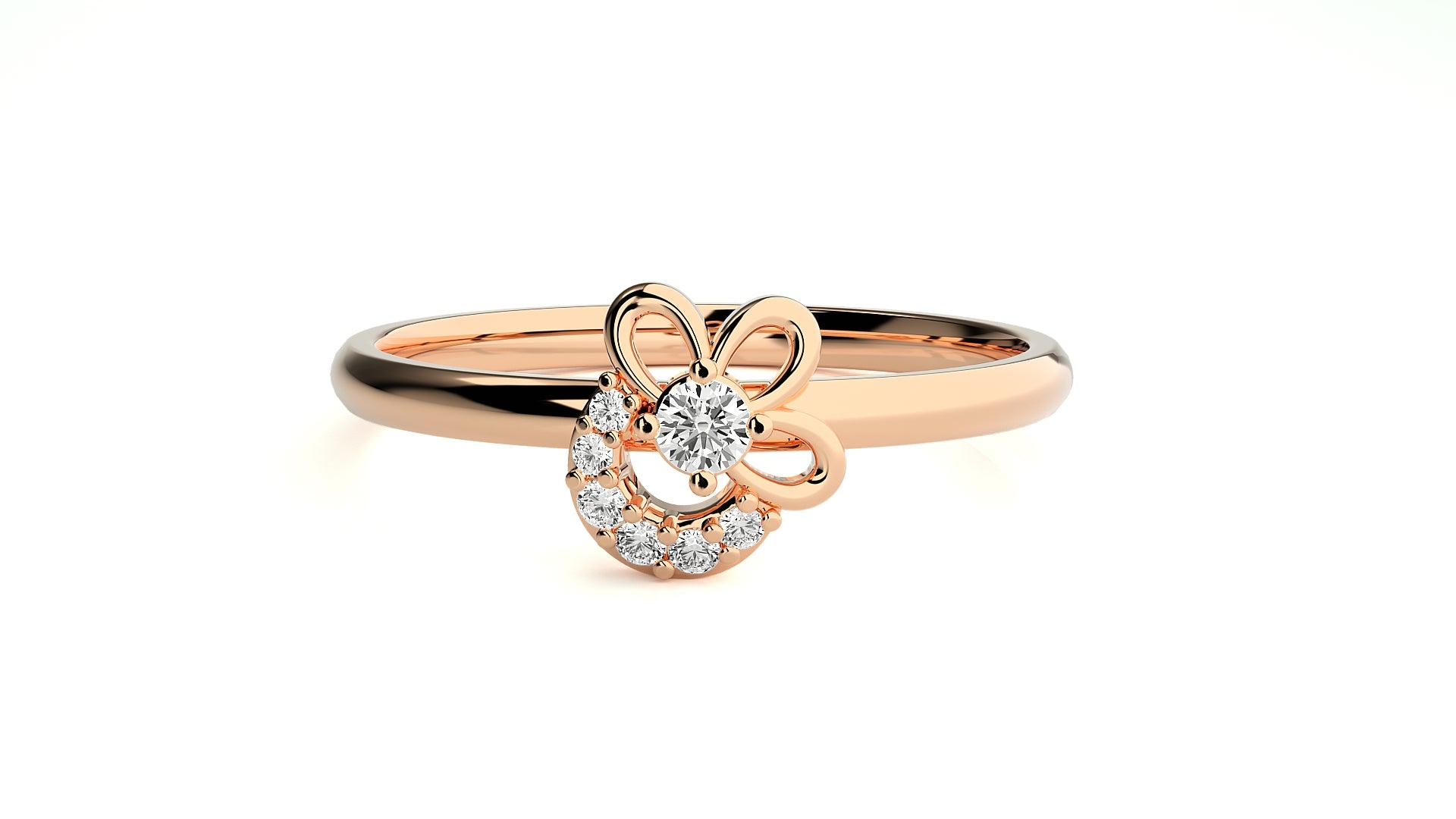 Rose Gold Plated Sterling Silver Ring