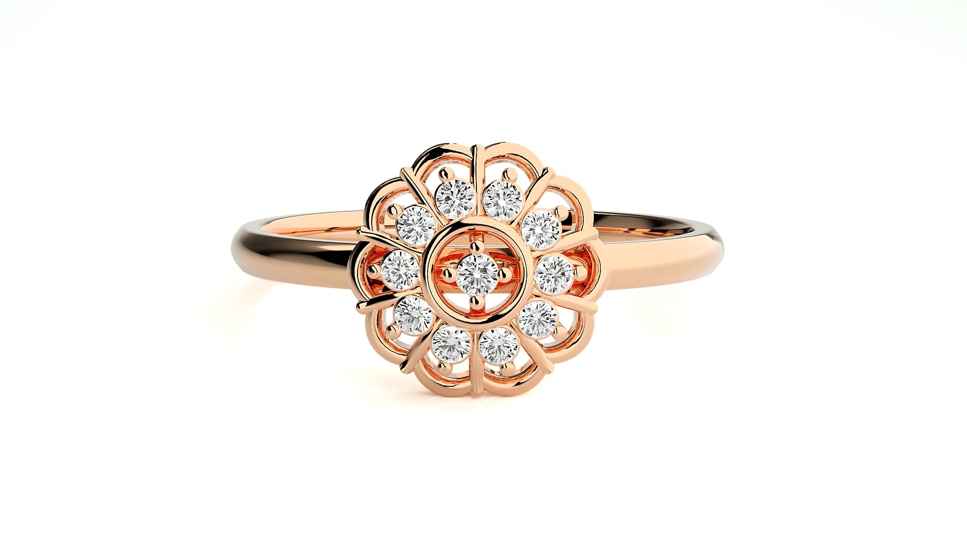 Rose Gold Plated Sterling Silver Ring