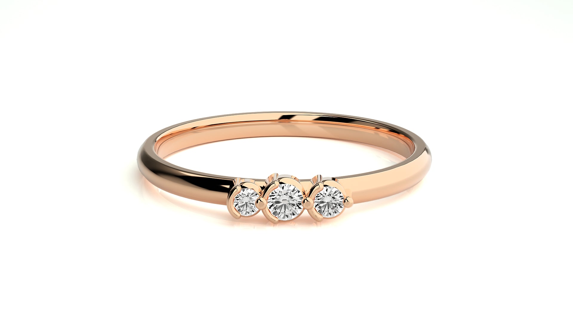 Rose Gold Plated Sterling Silver Ring