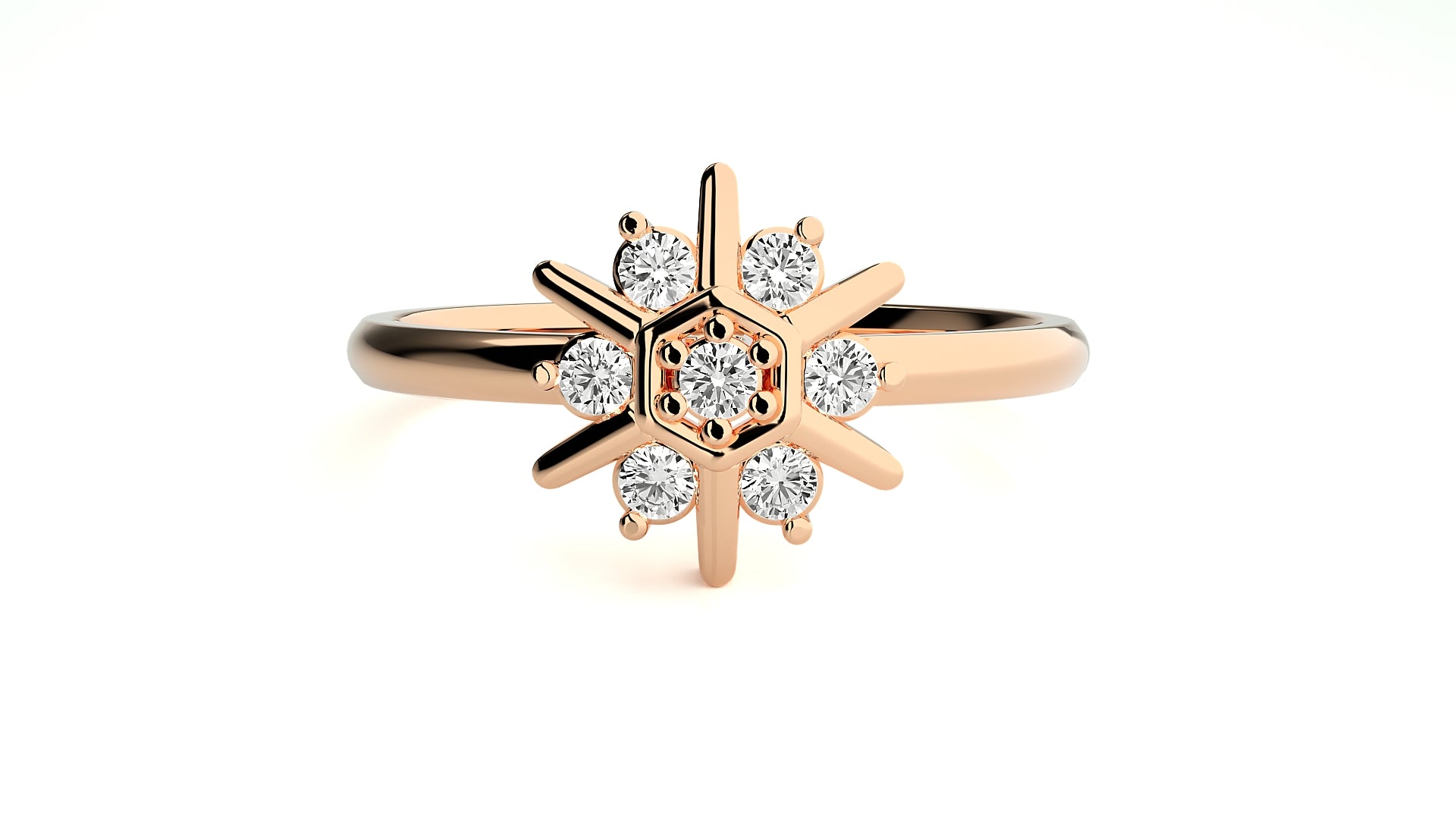 Rose Gold Plated Sterling Silver Ring