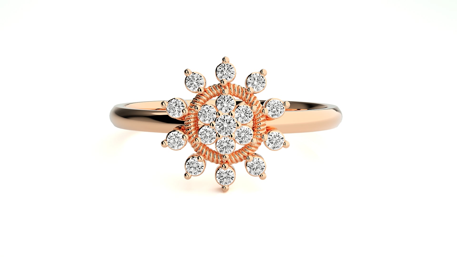 Rose Gold Plated Sterling Silver Ring