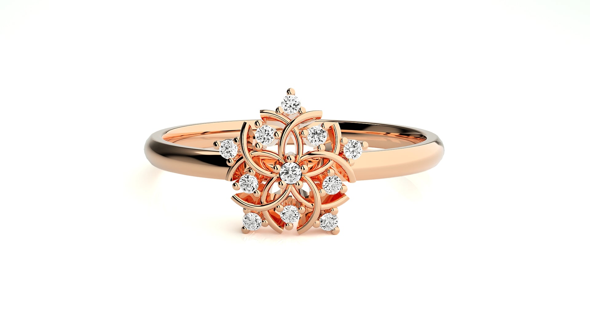 Rose Gold Plated Sterling Silver Ring