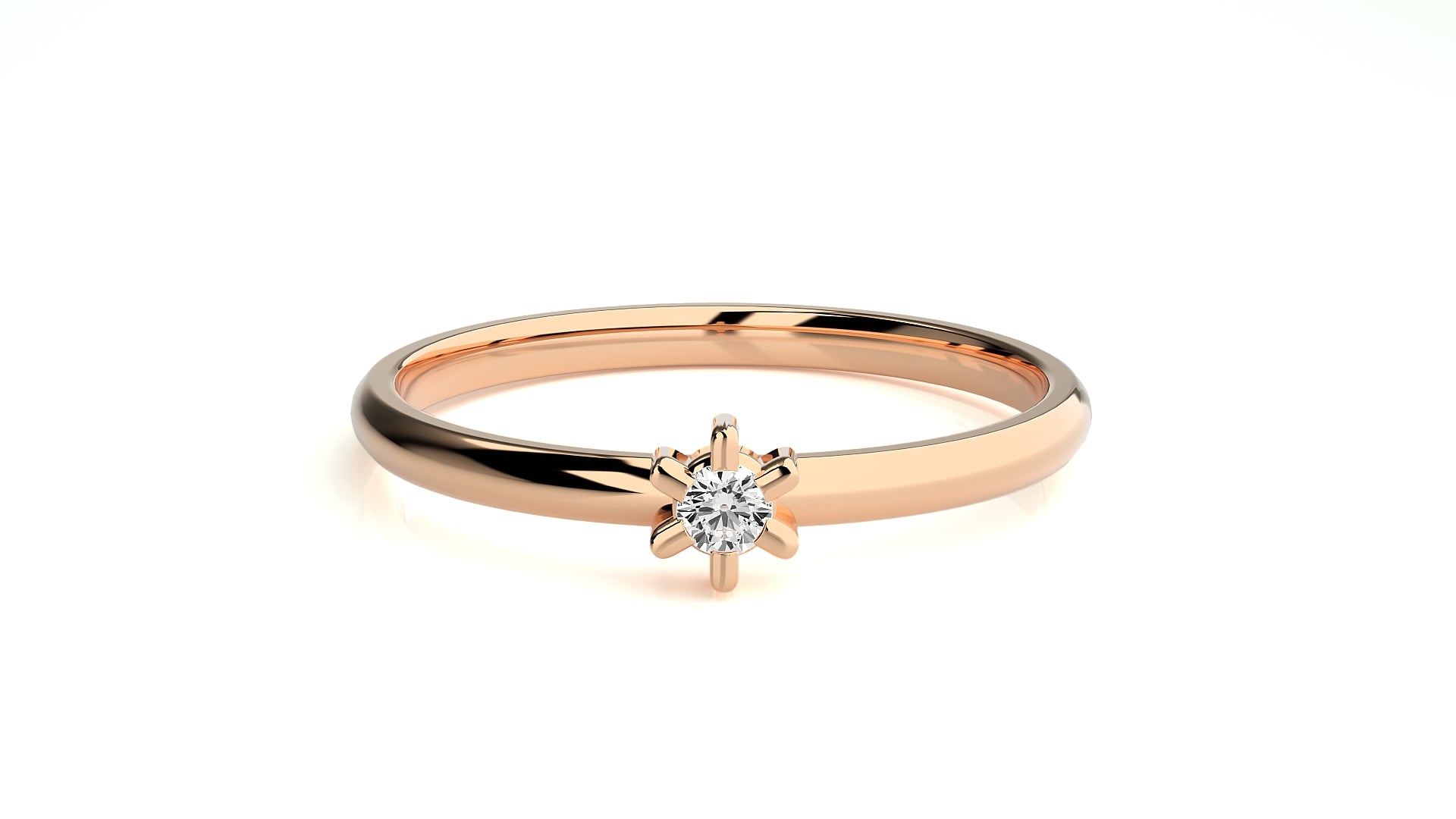 Rose Gold Plated Sterling Silver Ring