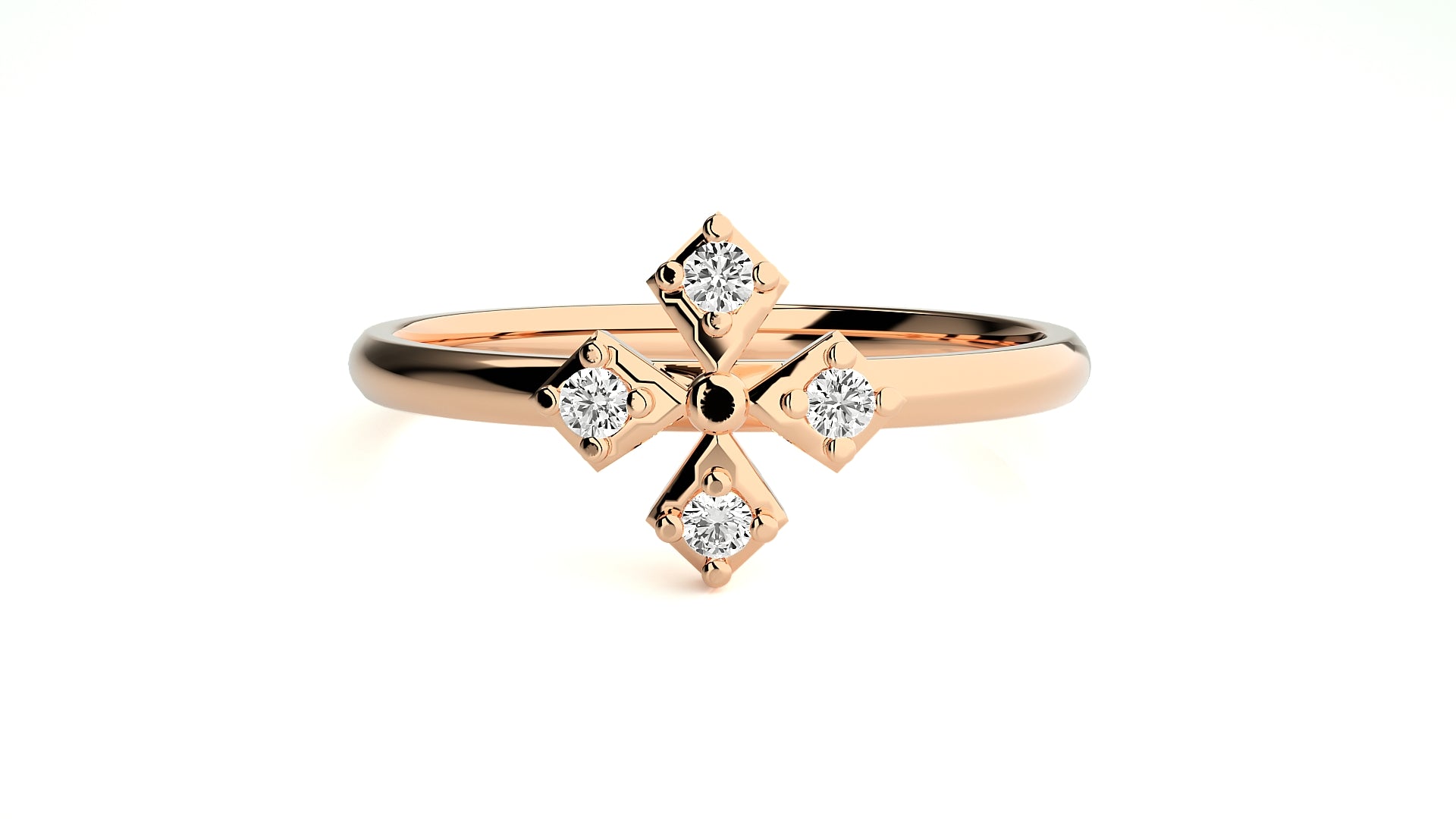 Rose Gold Plated Sterling Silver Ring