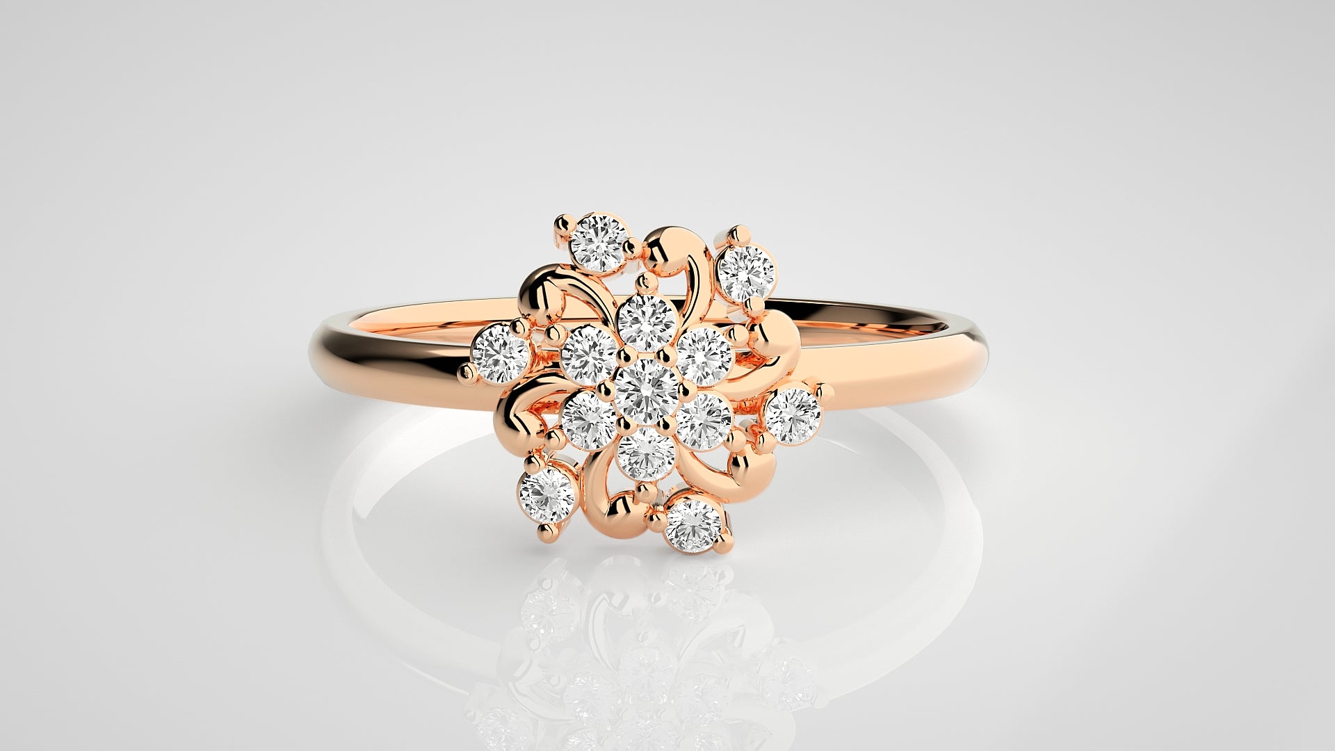 Rose Gold Plated Sterling Silver Ring