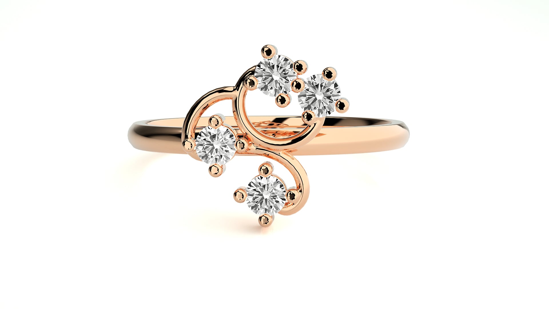 Rose Gold Plated Sterling Silver Ring