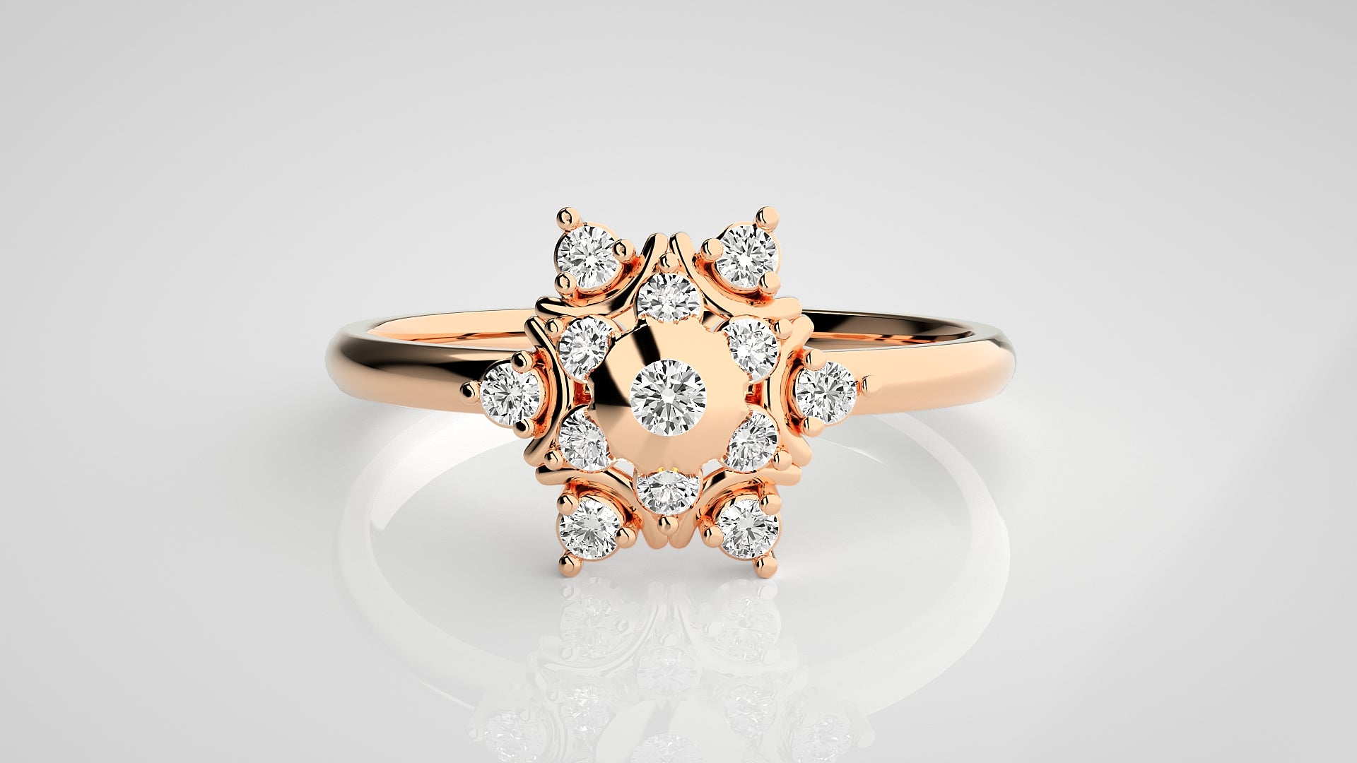 Rose Gold Plated Sterling Silver Ring