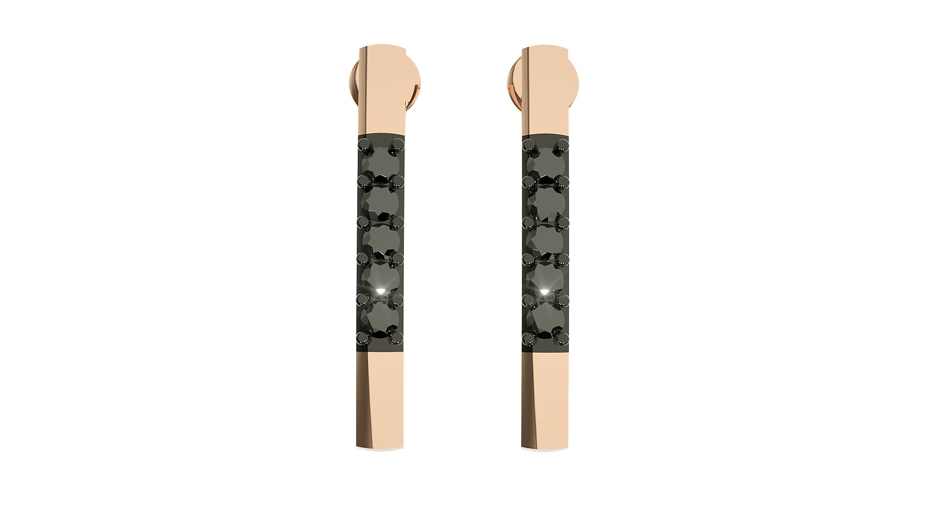 Rose Gold Plated Sterling Silver Earrings