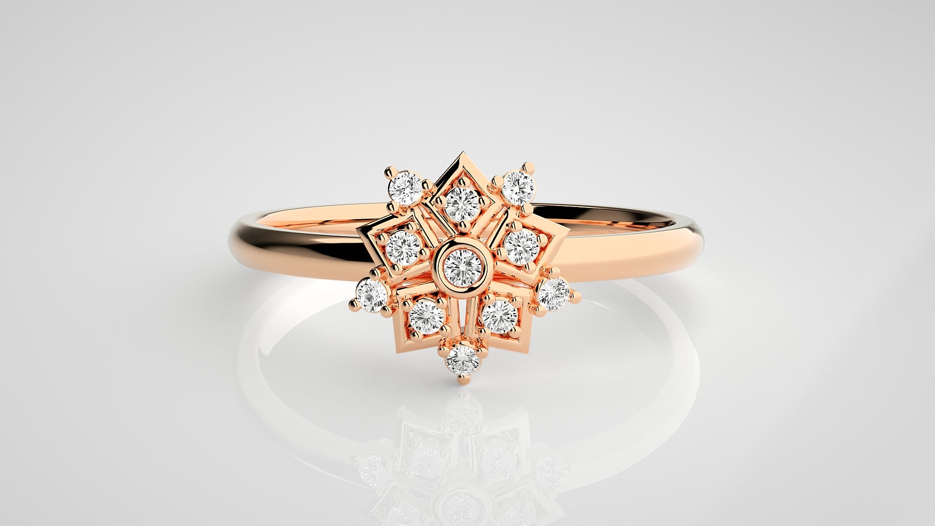 Rose Gold Plated Sterling Silver Ring