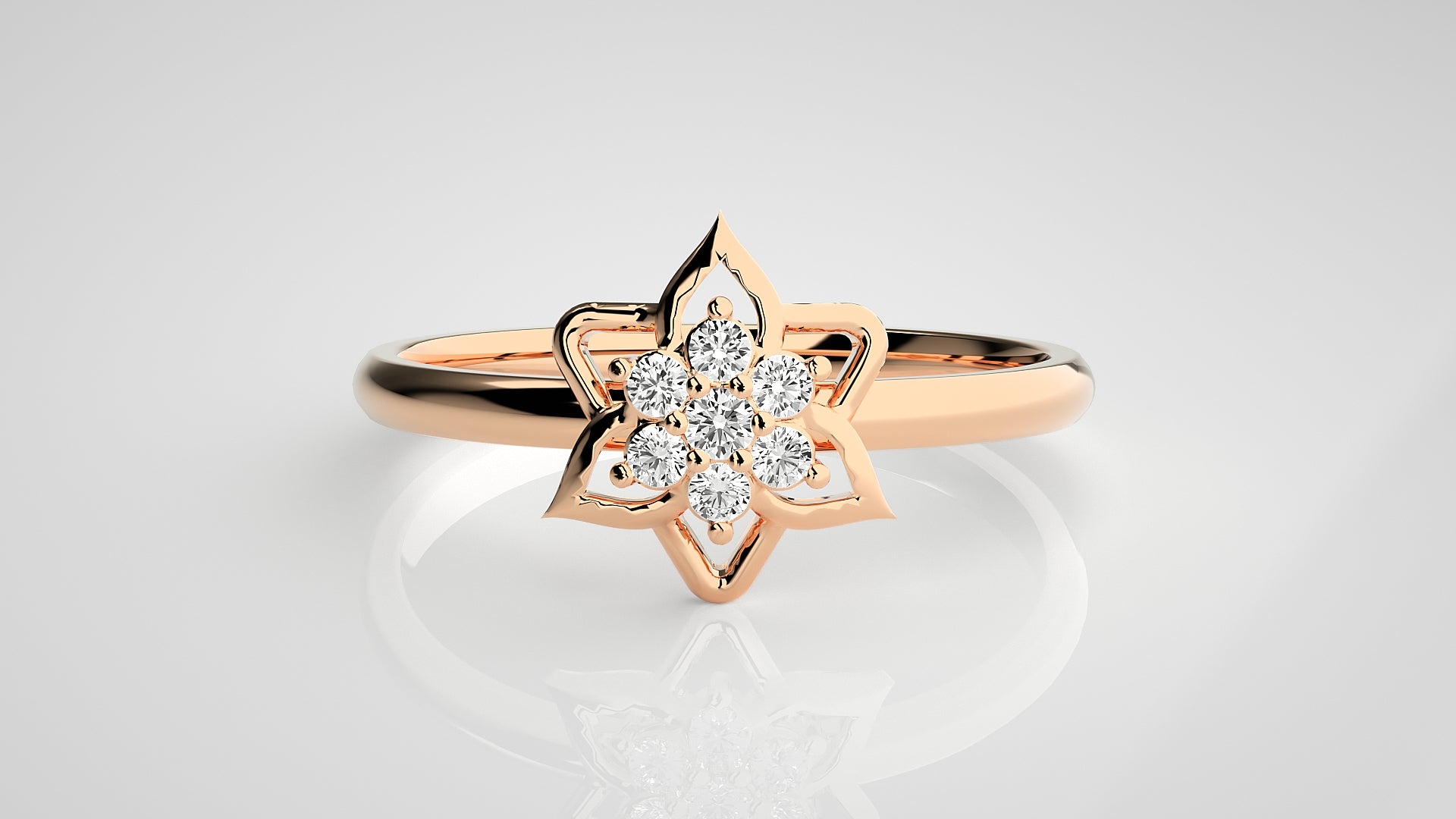 Rose Gold Plated Sterling Silver Ring