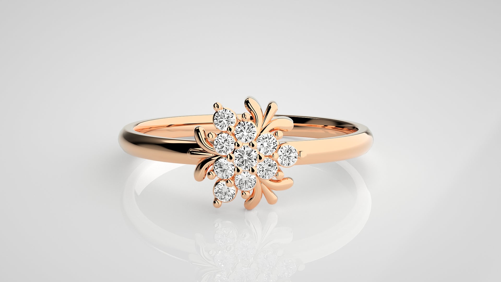 Rose Gold Plated Sterling Silver Ring