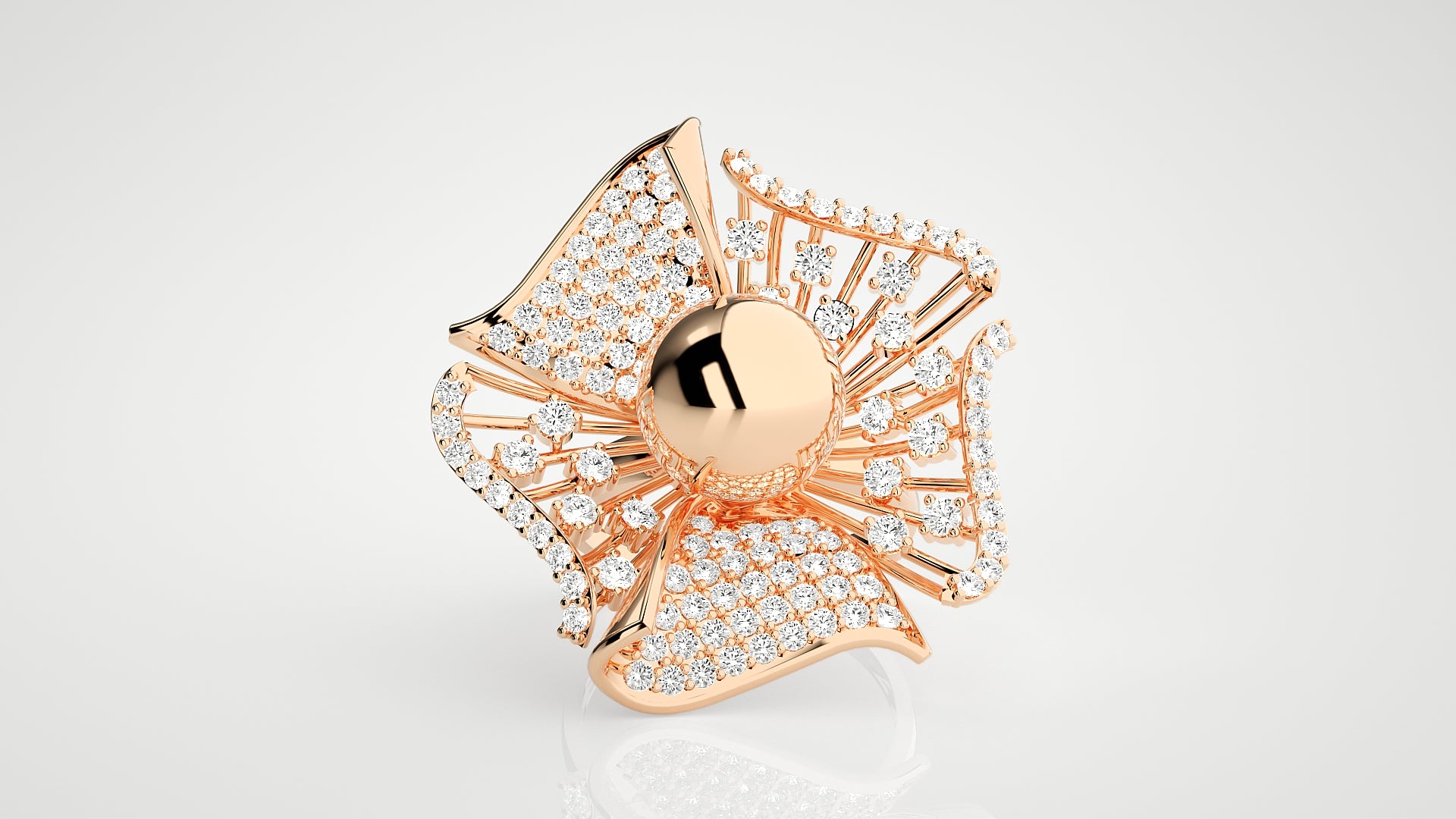 Rose Gold Plated Sterling Silver Ring