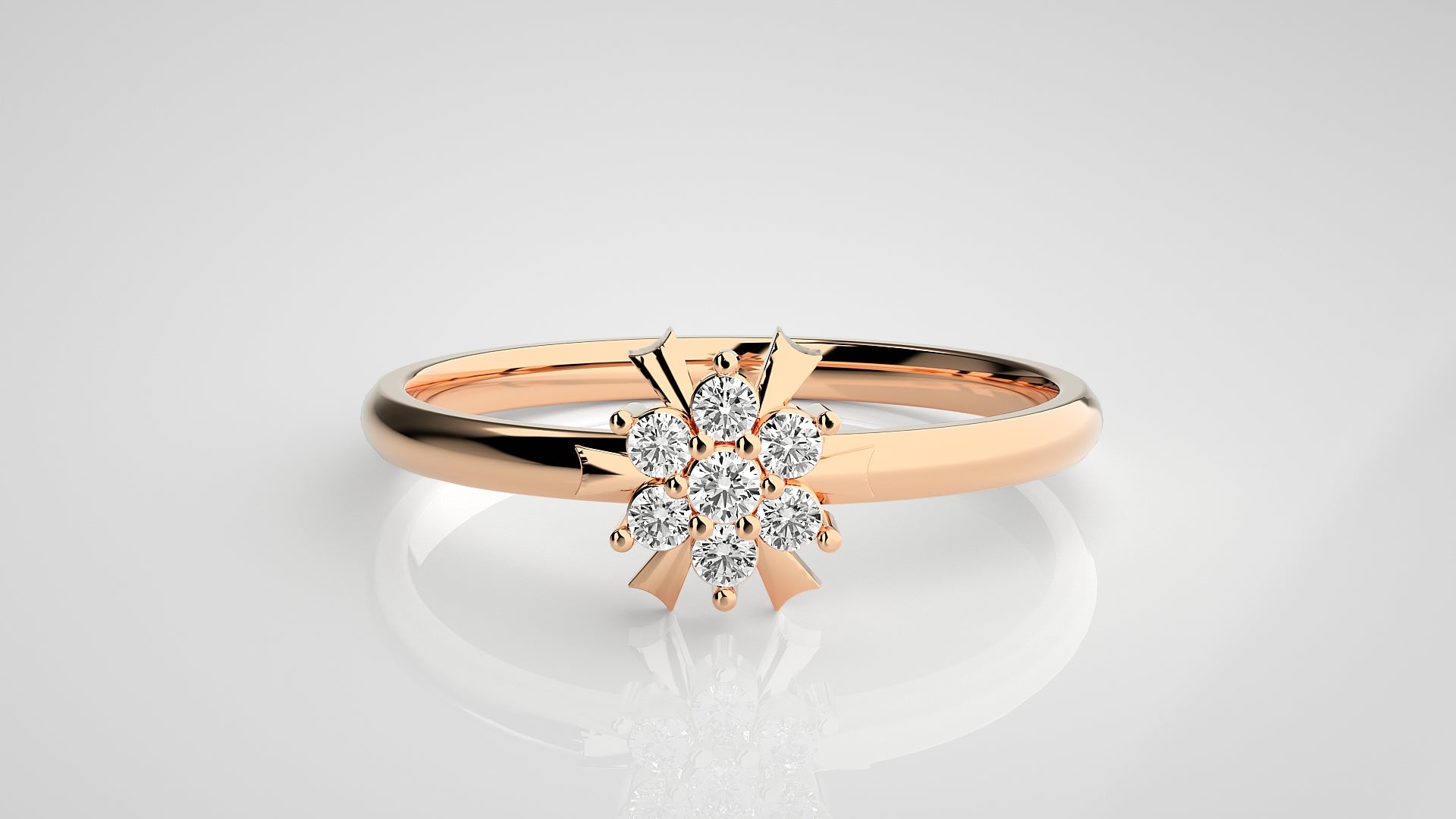 Rose Gold Plated Sterling Silver Ring