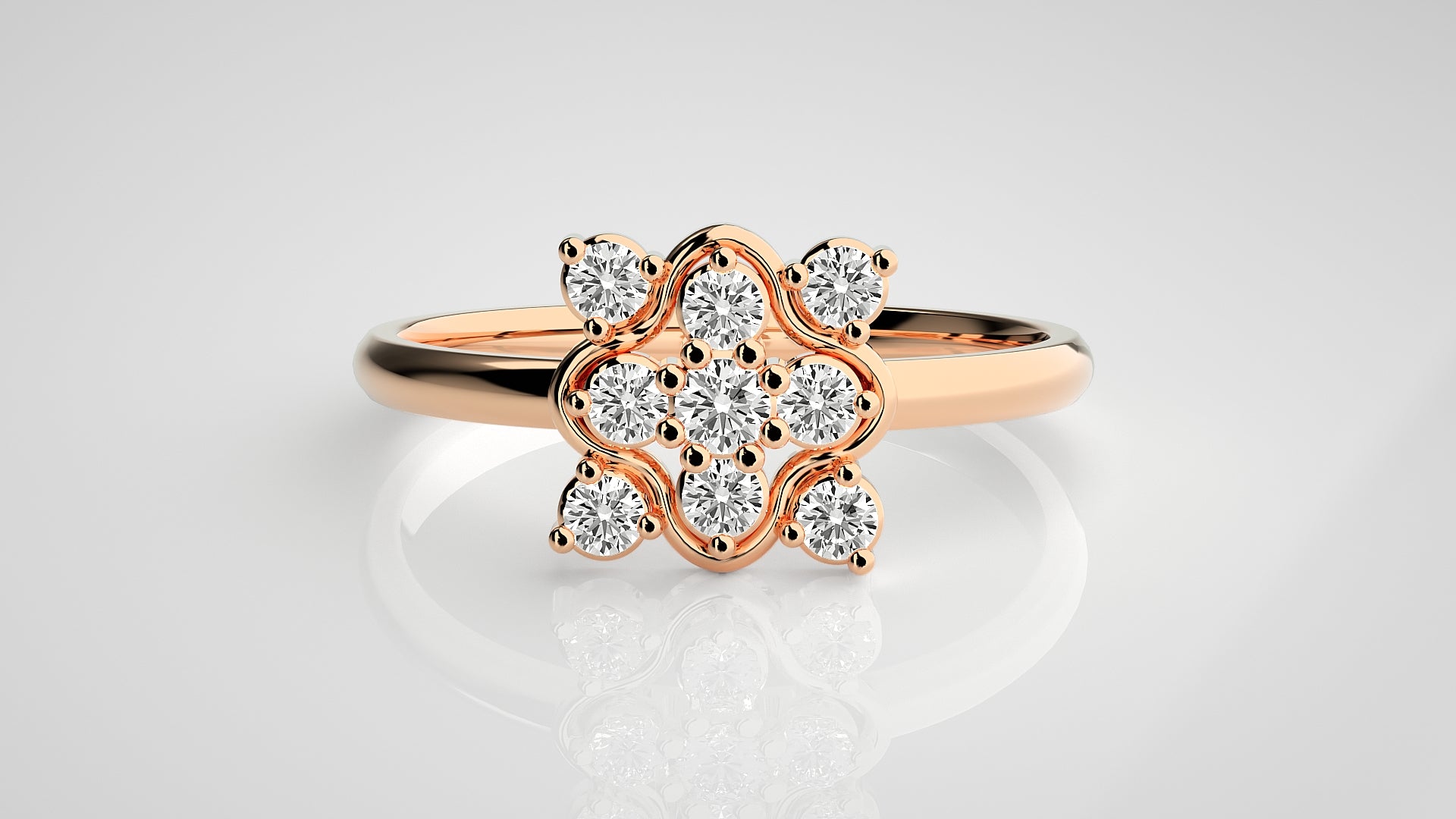 Rose Gold Plated Sterling Silver Ring