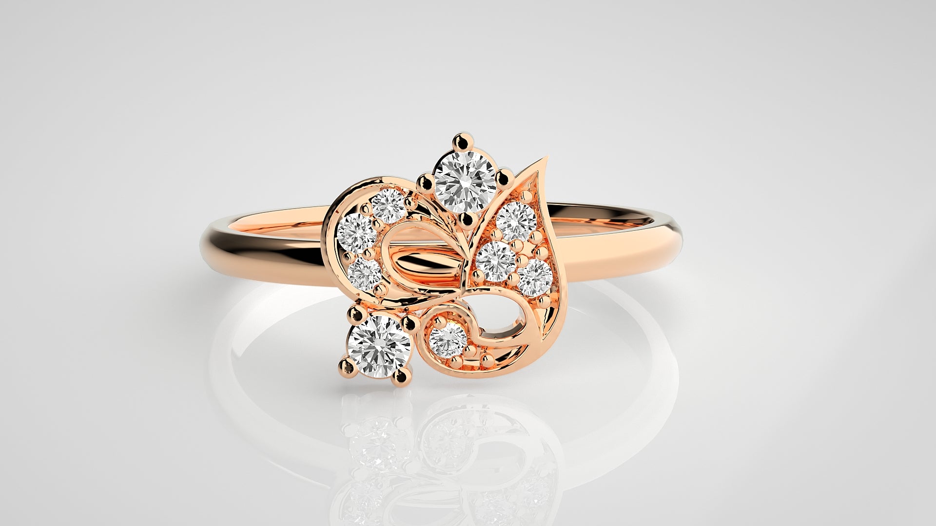 Rose Gold Plated Sterling Silver Ring