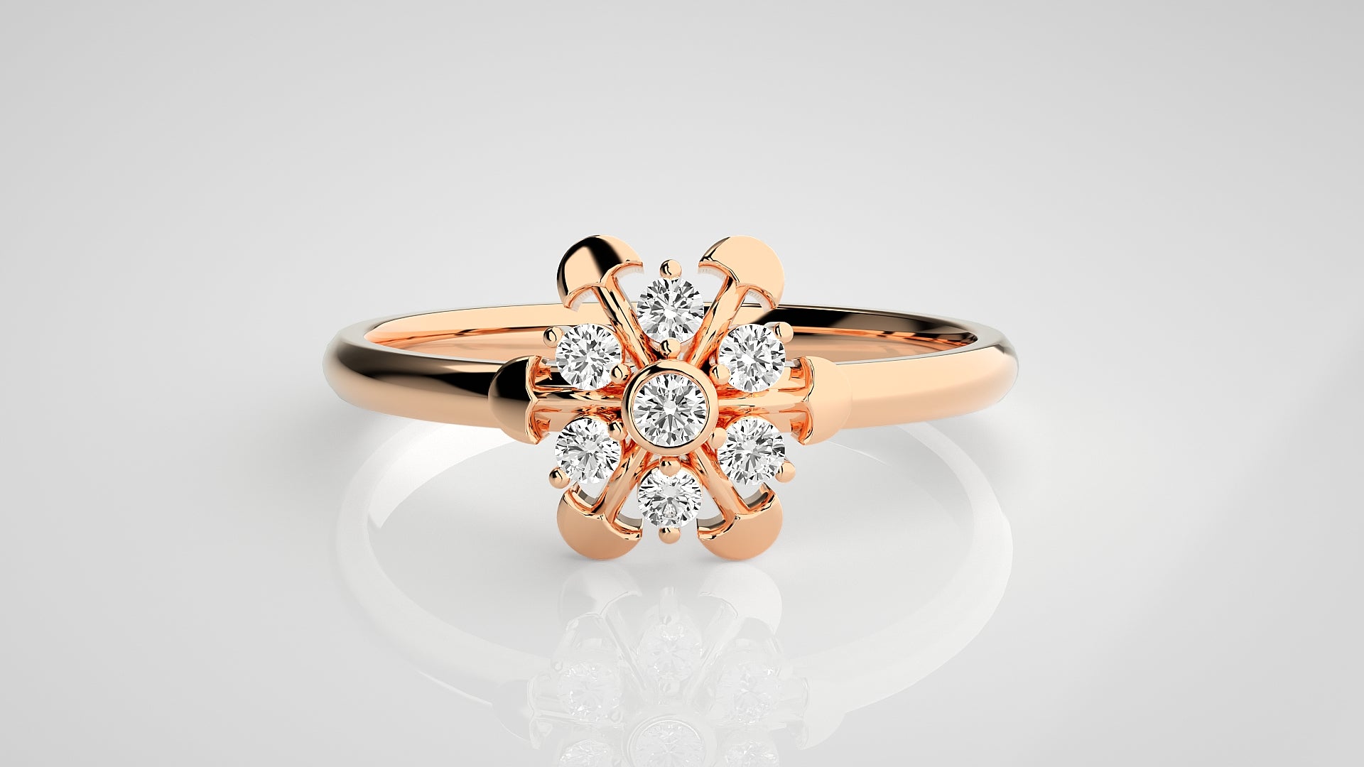 Rose Gold Plated Sterling Silver Ring