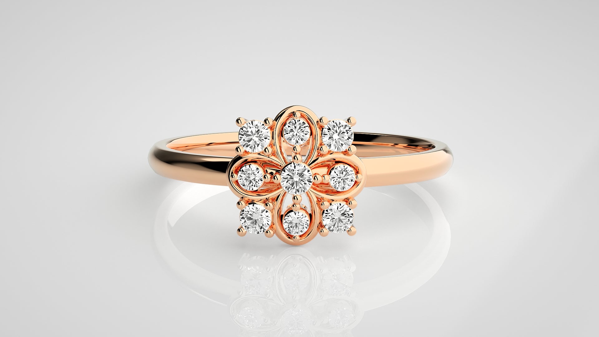 Rose Gold Plated Sterling Silver Ring