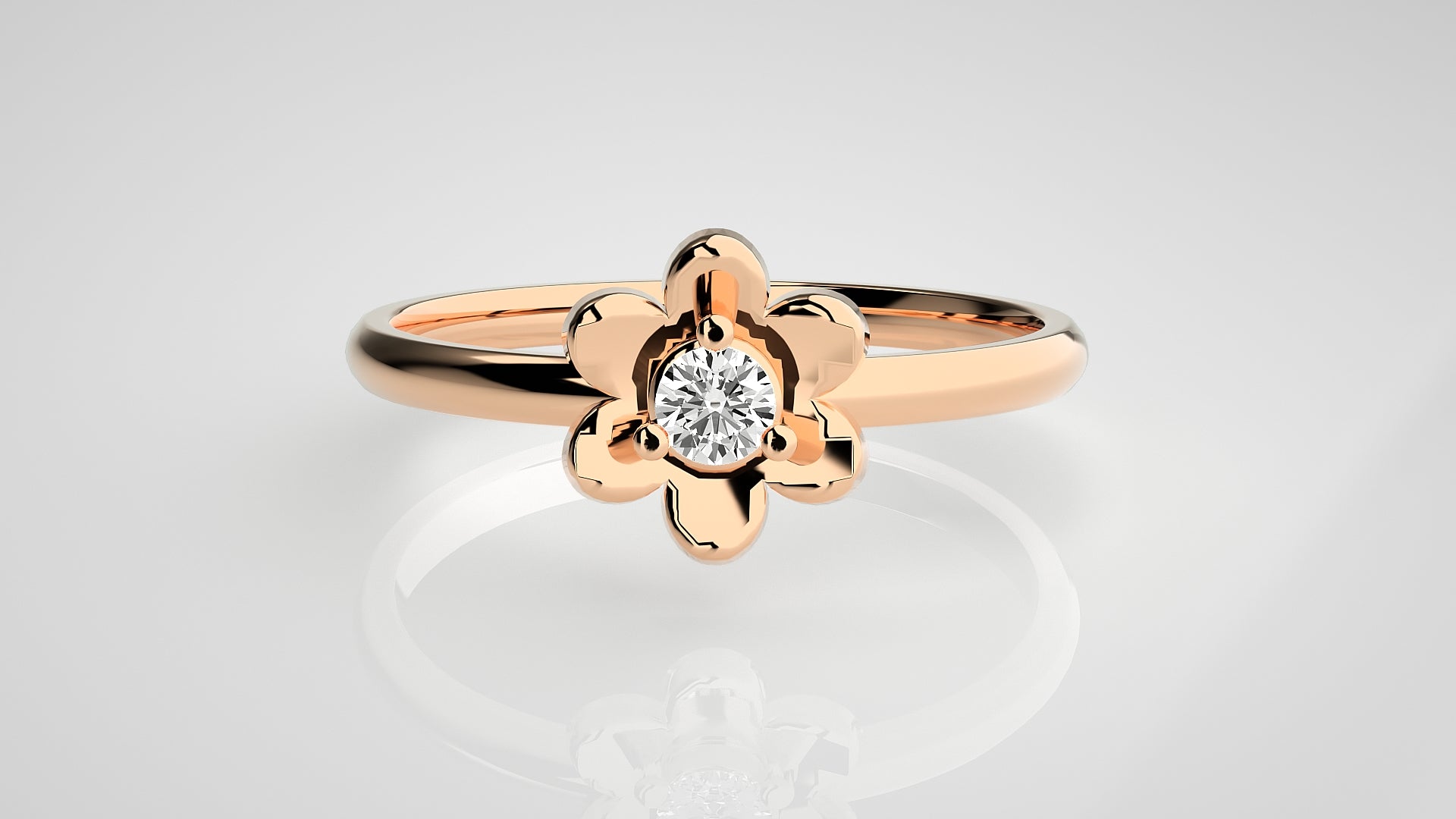 Rose Gold Plated Sterling Silver Ring