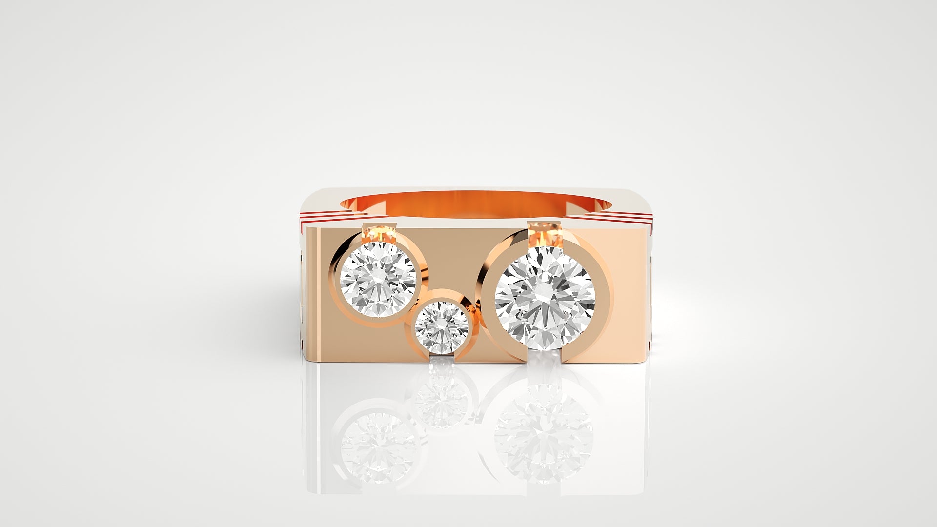 Rose Gold Plated Sterling Silver Ring