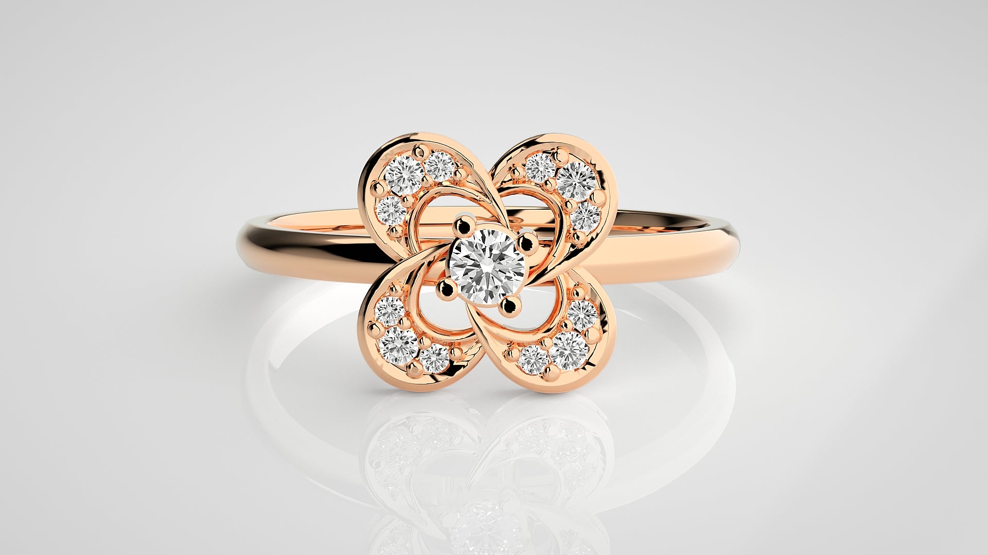 Rose Gold Plated Sterling Silver Ring