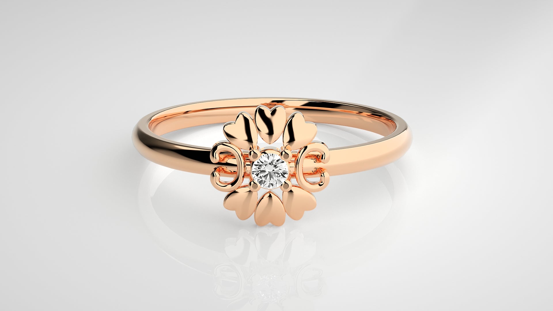 Rose Gold Plated Sterling Silver Ring