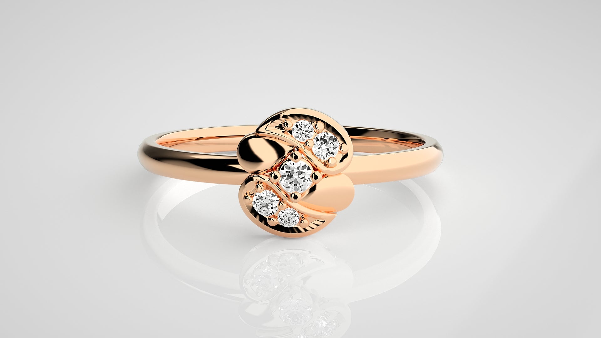 Rose Gold Plated Sterling Silver Ring
