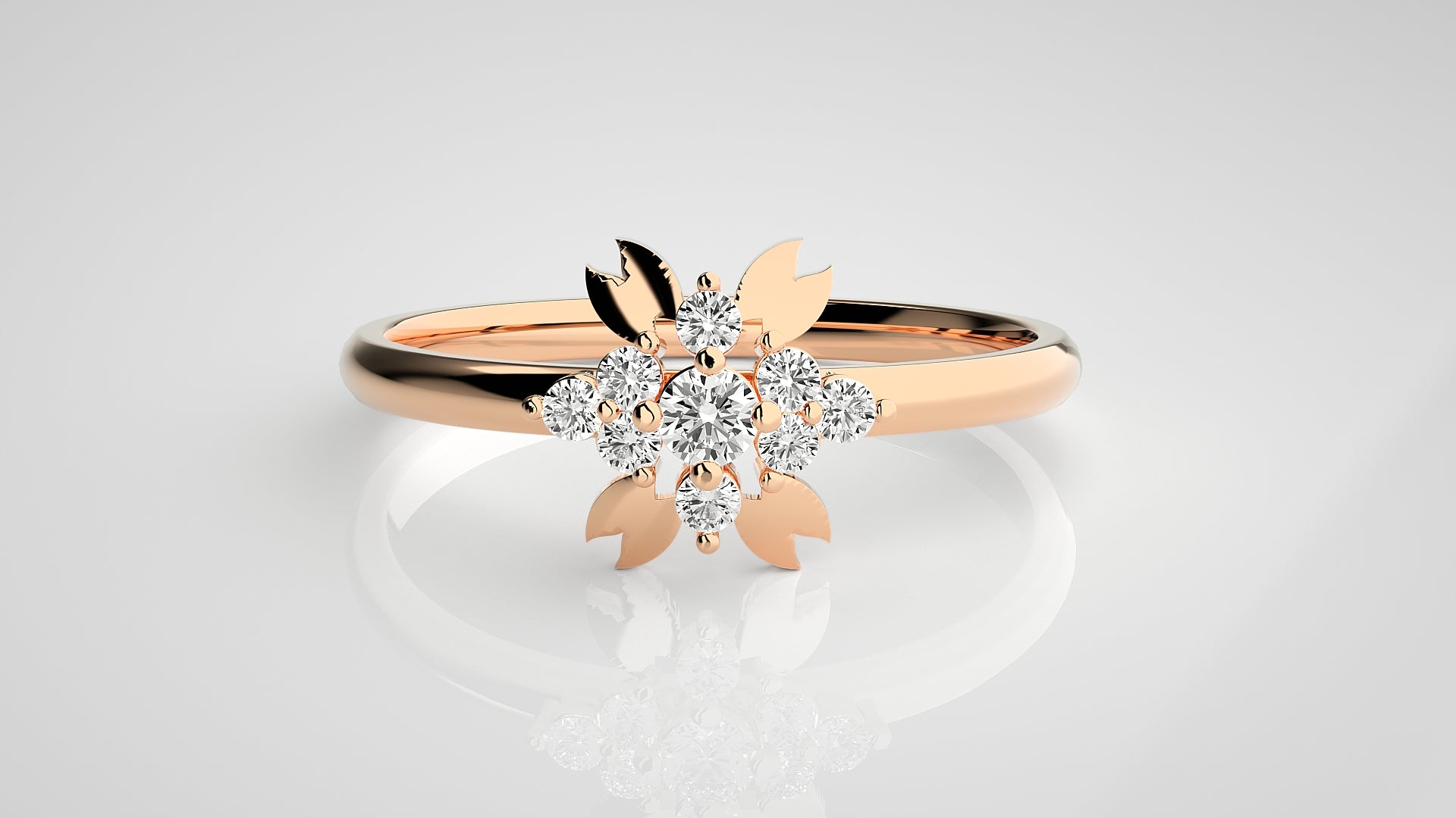 Rose Gold Plated Sterling Silver Ring