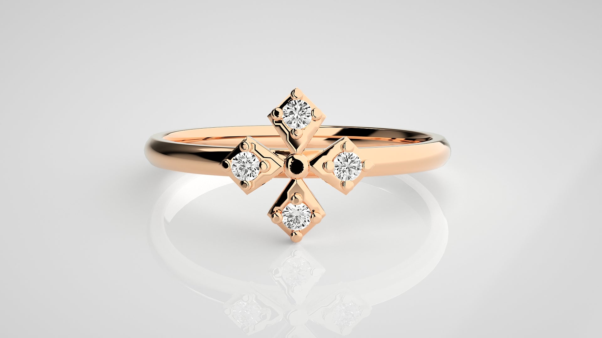 Rose Gold Plated Sterling Silver Ring